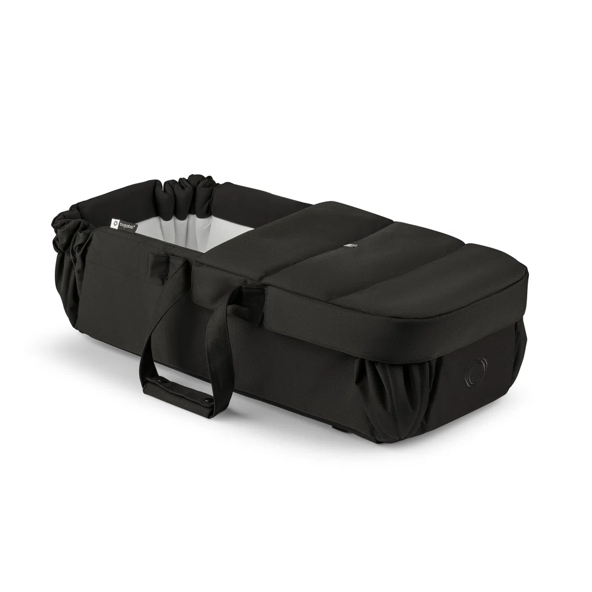 Bugaboo Baby Nest, Culla Portatile 2in1 e sacco a pelo con manici, diventa materassino di cotone e tappeto da gioco, compatibile con passeggini, reclinabile per neonati – Heritage Black