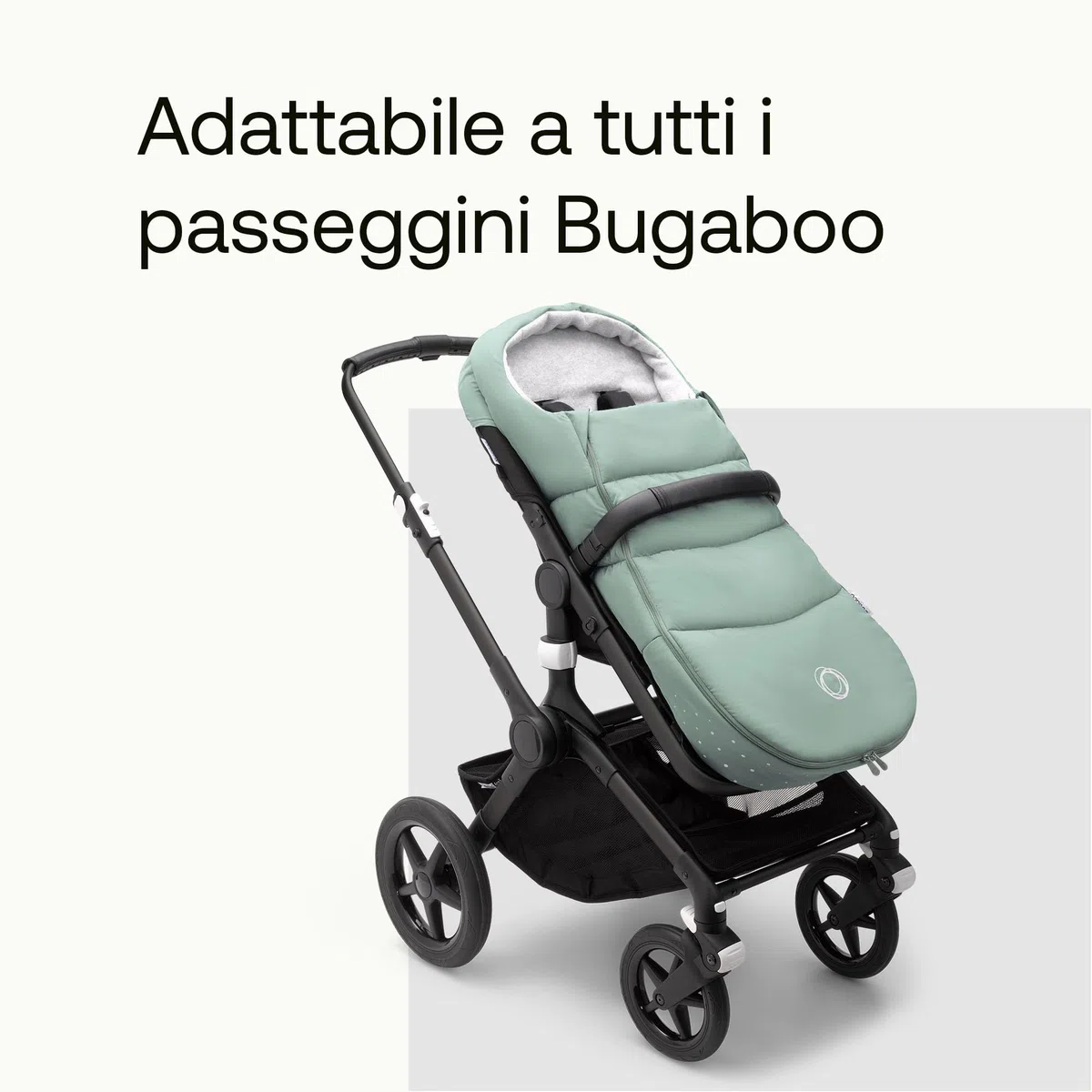 Bugaboo Sacco a Pelo, Accessorio Essenziale per il Passeggino, Per Tutte le Stagioni e Impermeabile, con Poggiapiedi, Caldo, Confortevole e Traspirante, in Pine Green