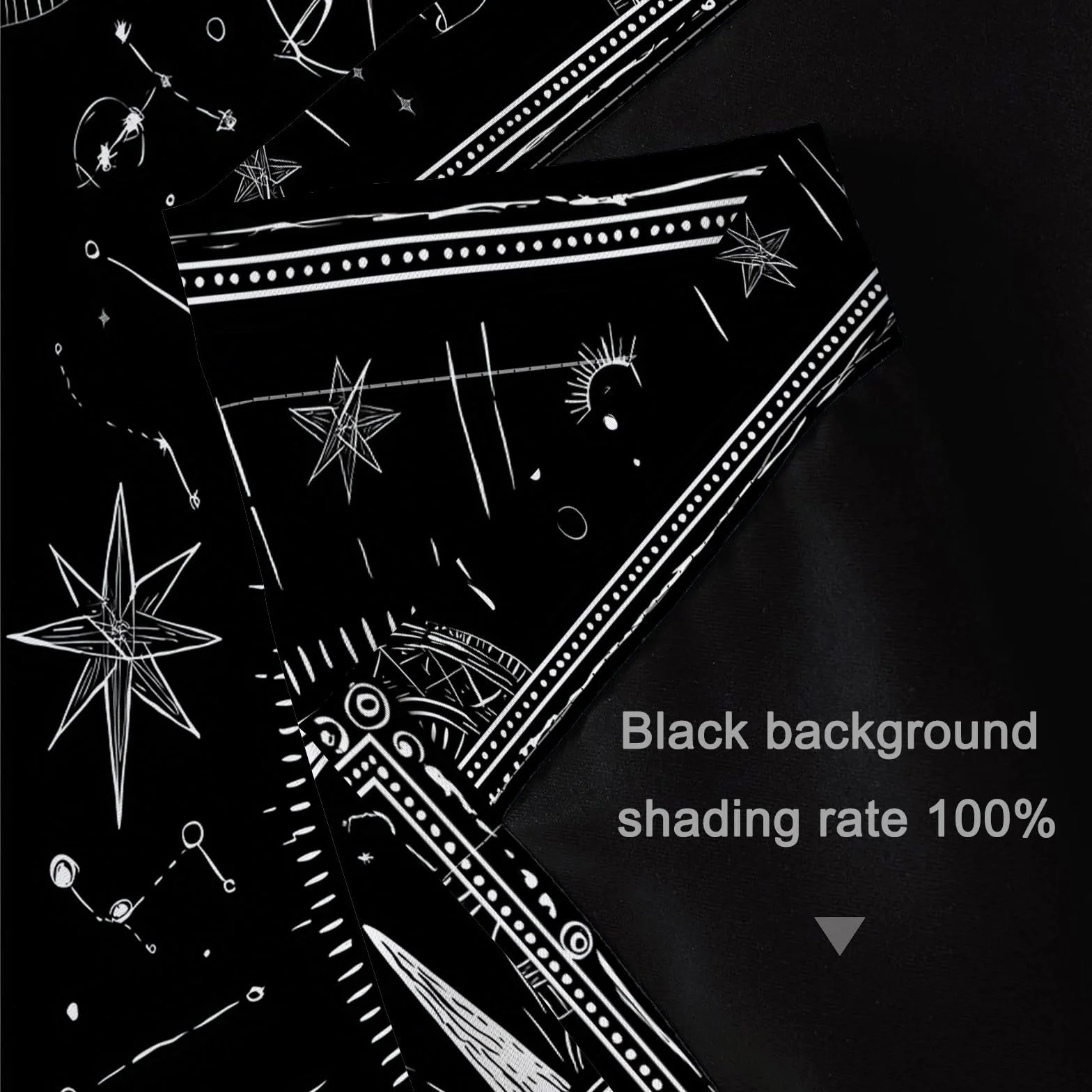 Tende Oscuranti Termiche L 140 x A 260 cm 2 Pezzi Retro Fantasy Sole Luna E Astrologia Nero Anti Luce Anti UV Isolanti Dal Calore Con Occhielli