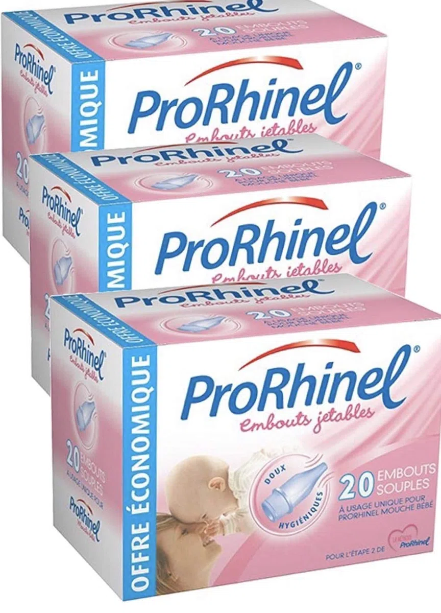 ProRhinel - Set di 3 x 20 punte usa e getta morbidi per mosche neonati (3)