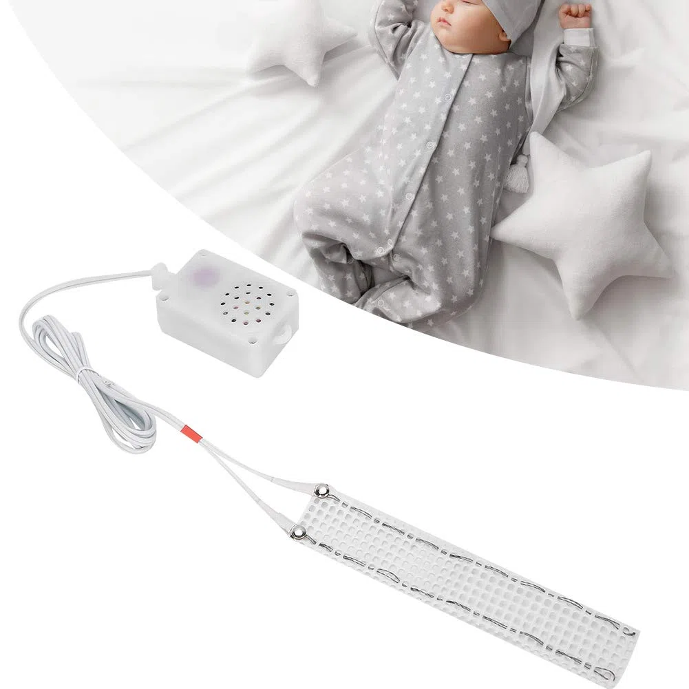 ViaGasaFamido Allarme per pipì a Letto, Allarme Elettrico per enuresi Notturna Sensore di Allarme per enuresi Notturna Riutilizzabile per Neonati Neonati Ragazzi Ragazze Bambini Anziani