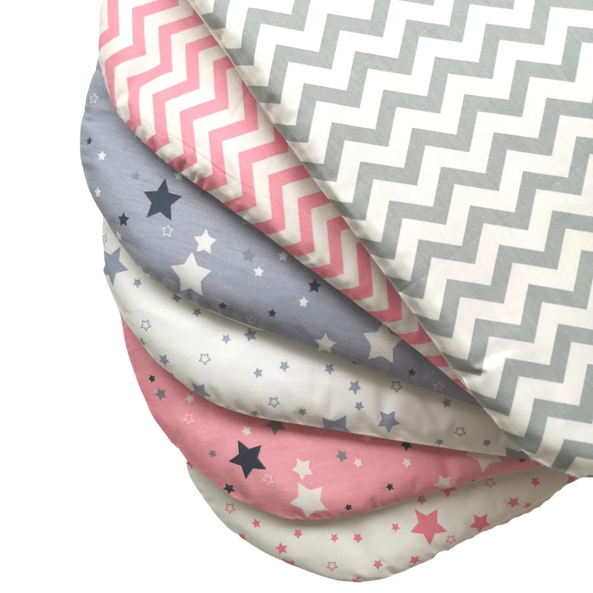 Topponcino Montessori Sfoderabile, Collezione "Pure Colors" con Fodera in Puro Cotone e Poliestere Antibatterico (ZigoZago Grigio)