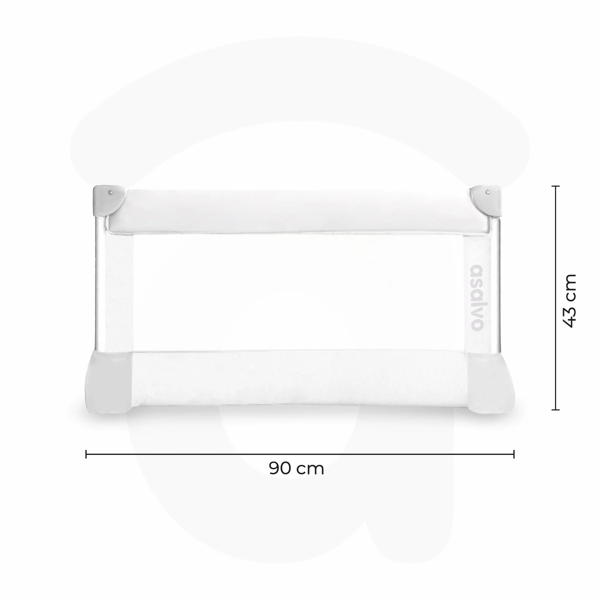 Asalvo 151508 Sponda del Letto, Bianco, 90 X 43.5 cm