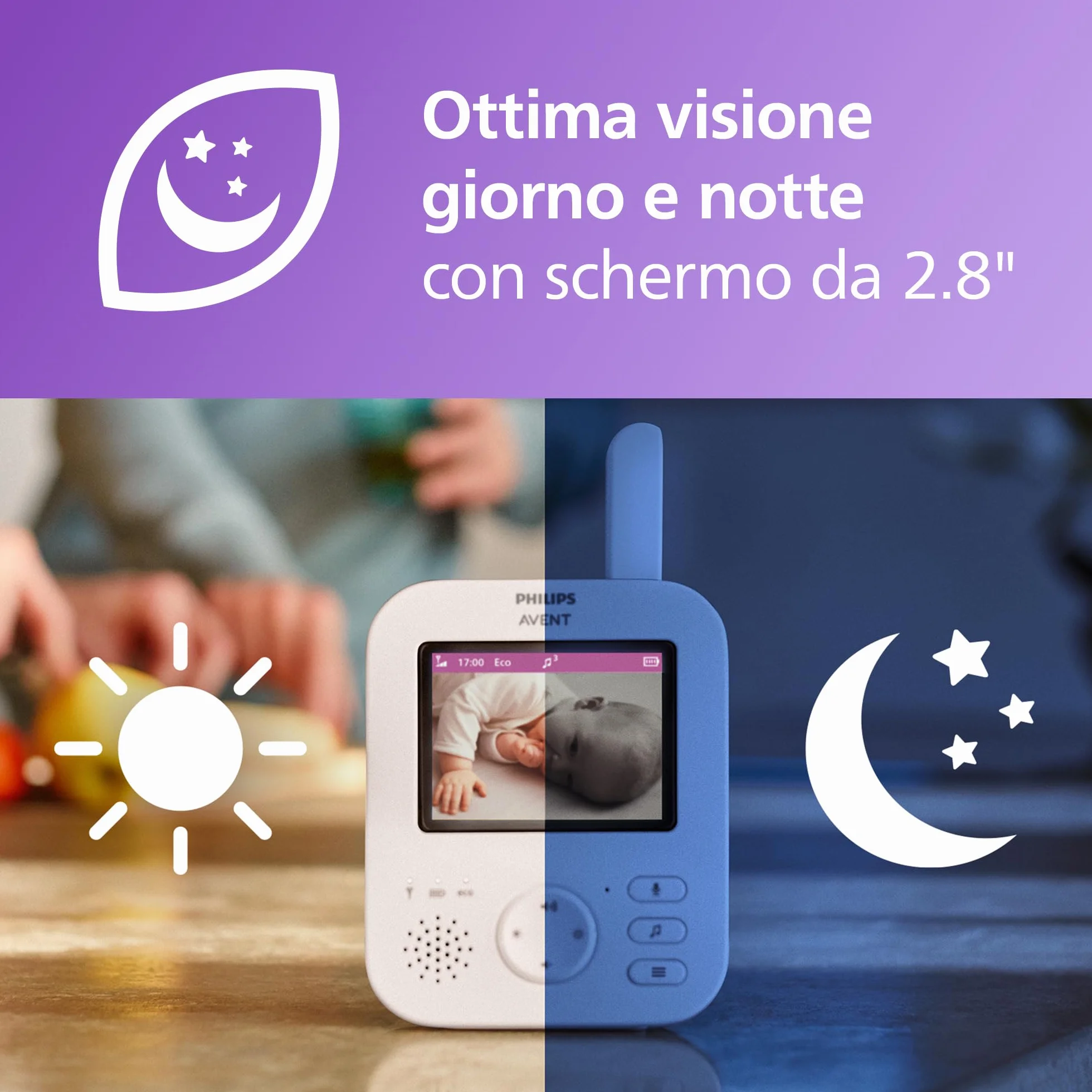 Philips Avent SCD881/26 Advanced Video Baby Monitor 2,8" zoom x2 DEKRA