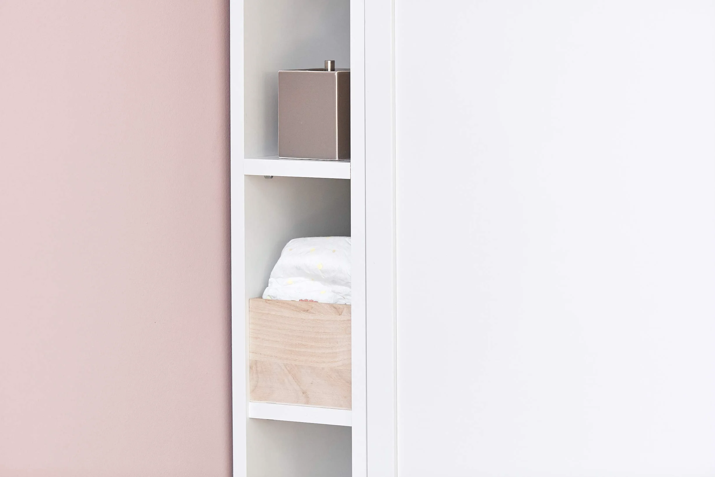 KraftKids Półka oszczędzająca miejsce do przewijaka, pasująca do komody Hemnes, biała