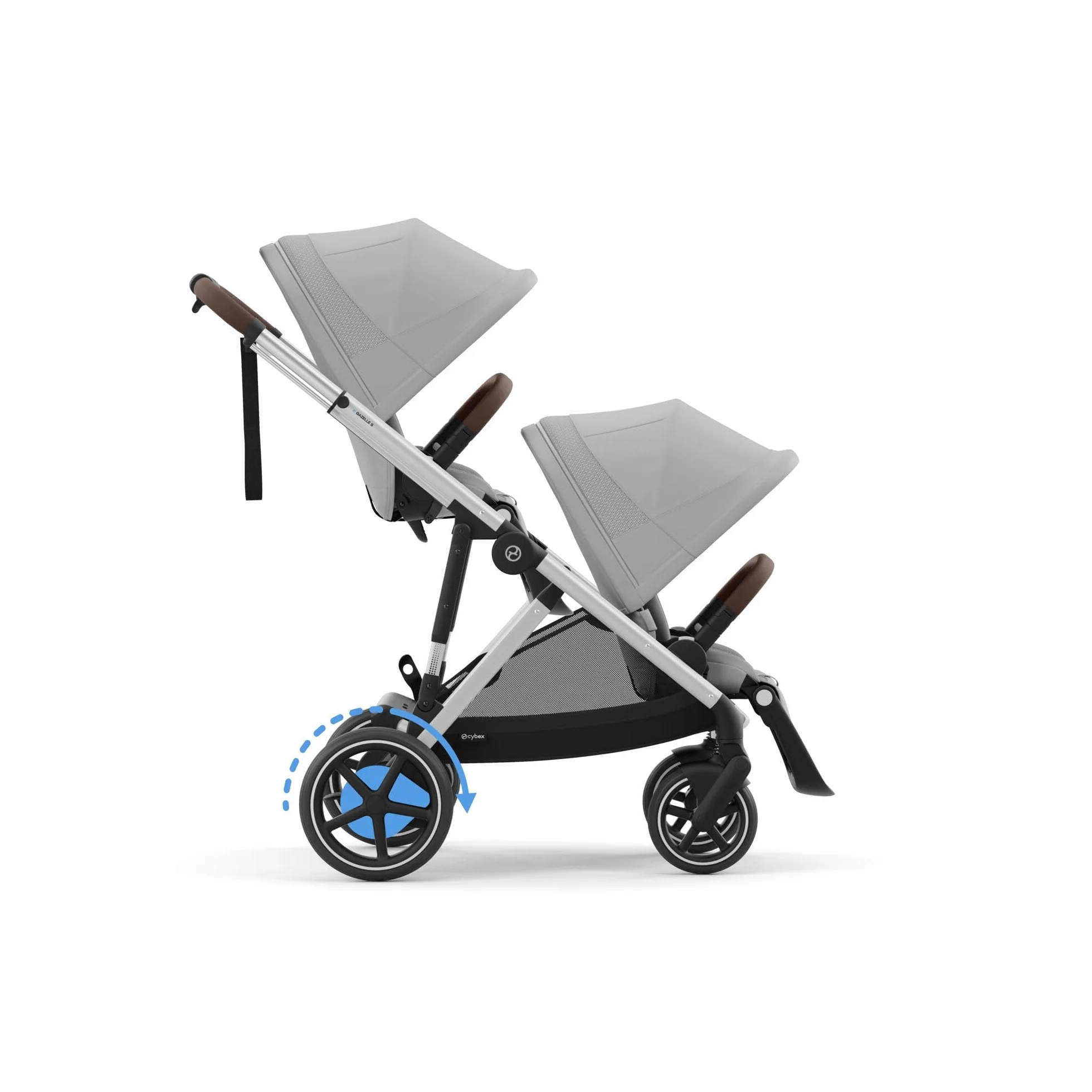 CYBEX Passeggino Gold e-GAZELLE S, dalla nascita a 4 anni, 22 kg, sistema all-in-1 con azionamento elettrico, grigio pietra