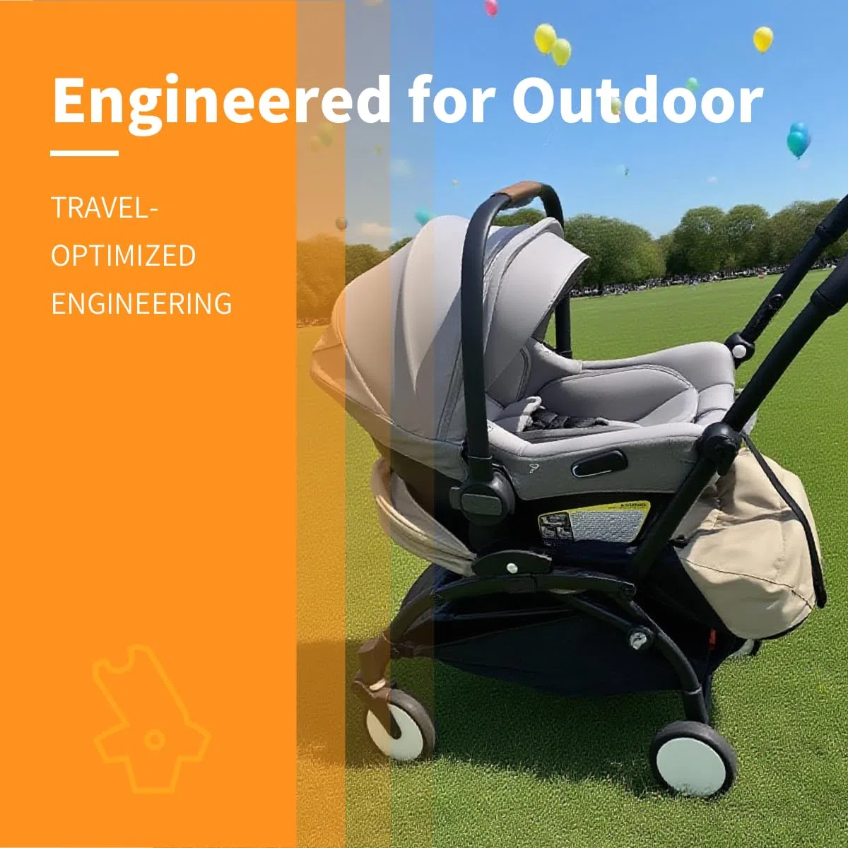 Adattatore per seggiolino auto per passeggino compatibile con YOYO & YOYO2 - Adattatore a forma di L, design a clip sicuro, facile installazione, leggero e resistente