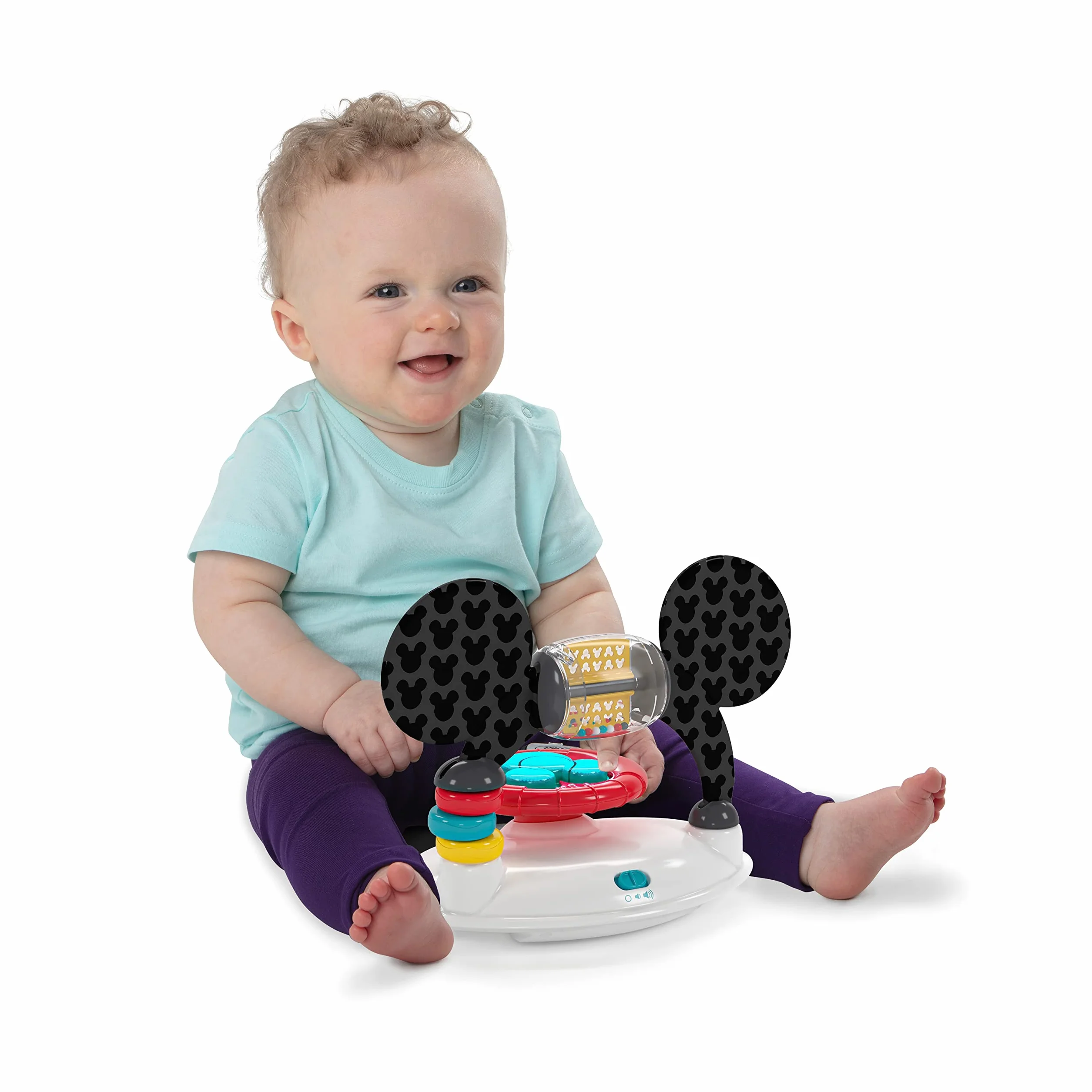 Bright Starts, Disney Baby, Girello multiattività 2 in 1 Topolino - Altezza regolabile e telaio facilmente ripiegabile, 6+ mesi