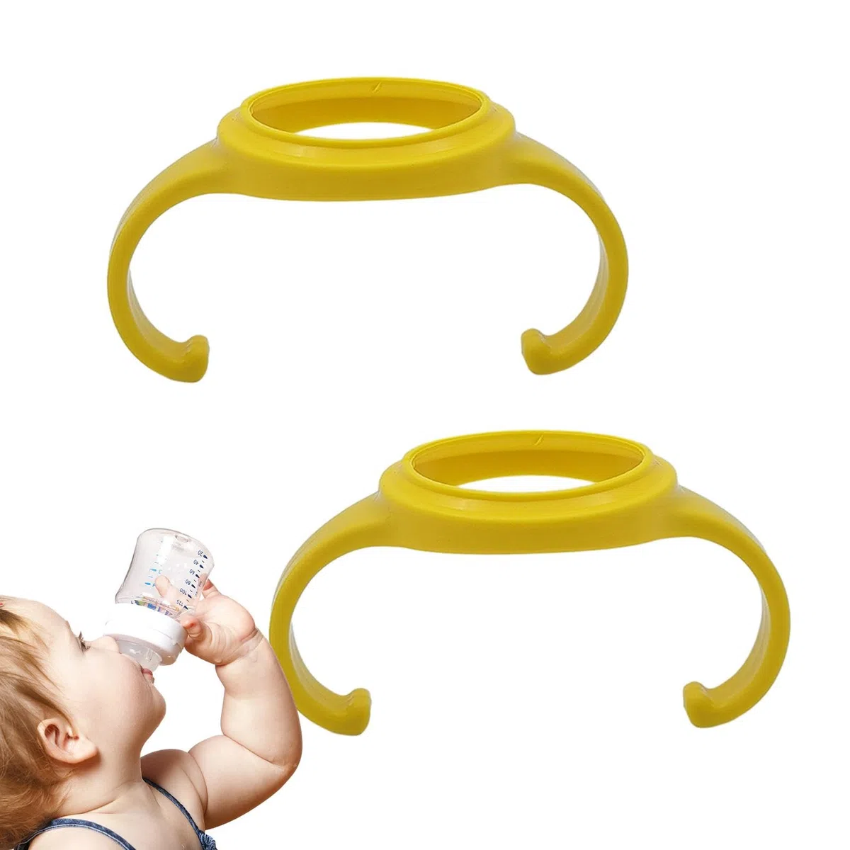 Manici Per Biberon Mam, 2 Pezzi Hold My Bottle Handles, Maniglie Per Biberon Antiscivolo, Portabiberon Per Allattamento, Impugnatura Per Biberon Collo Largo, Maniglia Per Biberon
