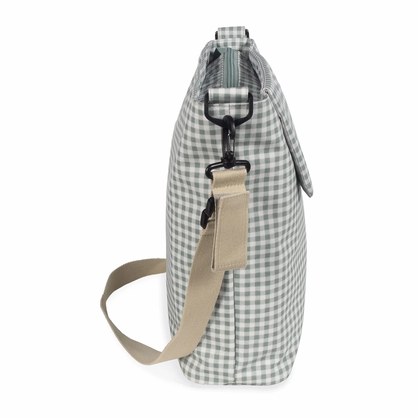Borsa fasciatoio I Love Vichy verde 42x36x13 cm