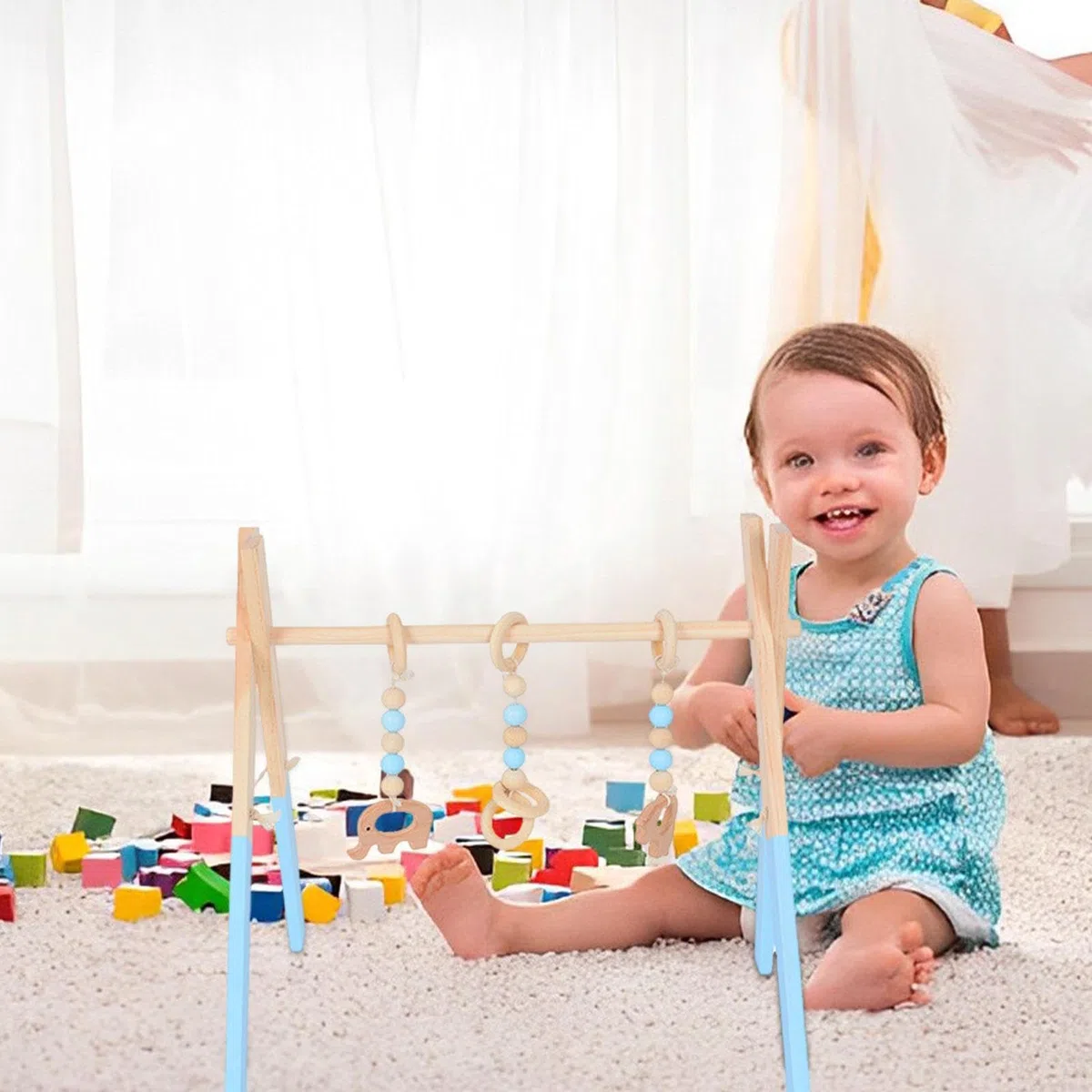 Gioca in palestra, Giocattolo da gioco pieghevole con struttura in legno per, Attrezzature fitness per bambini per sala giochi, stanza della scuola materna, centro educativo per la