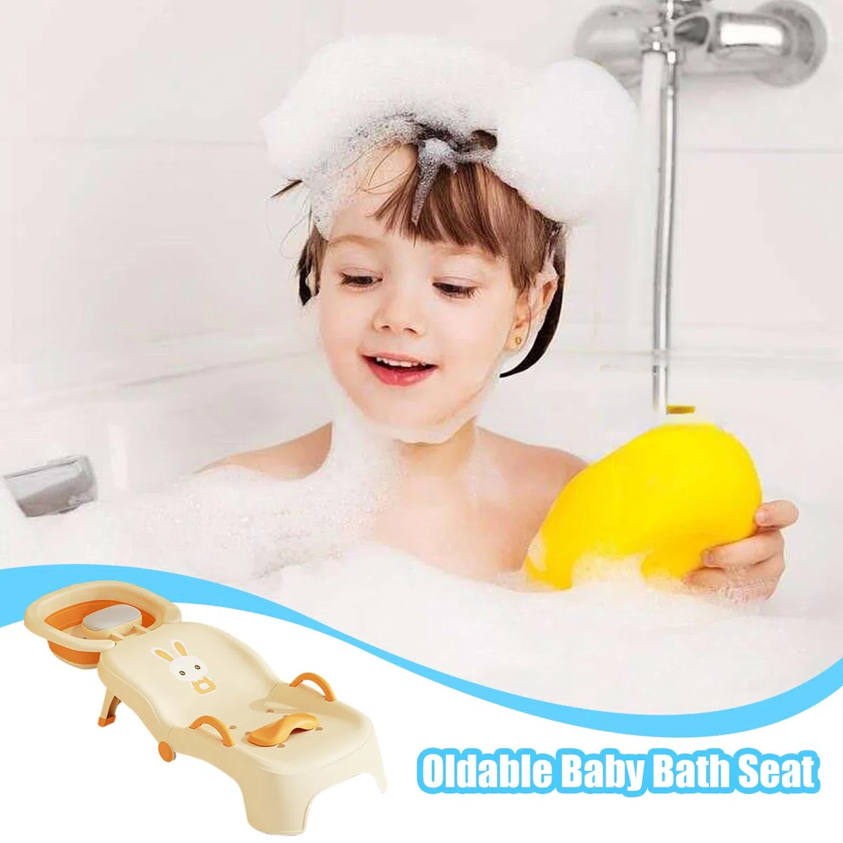 Sedia Shampoo Per Bambini | Sgabello Pieghevole per Lavaggio Capelli Bimbi Bagno,Poltrona Reclinabile Per Lavaggio Capelli Utilizzo Domestico E Professionale 0-10 Anni