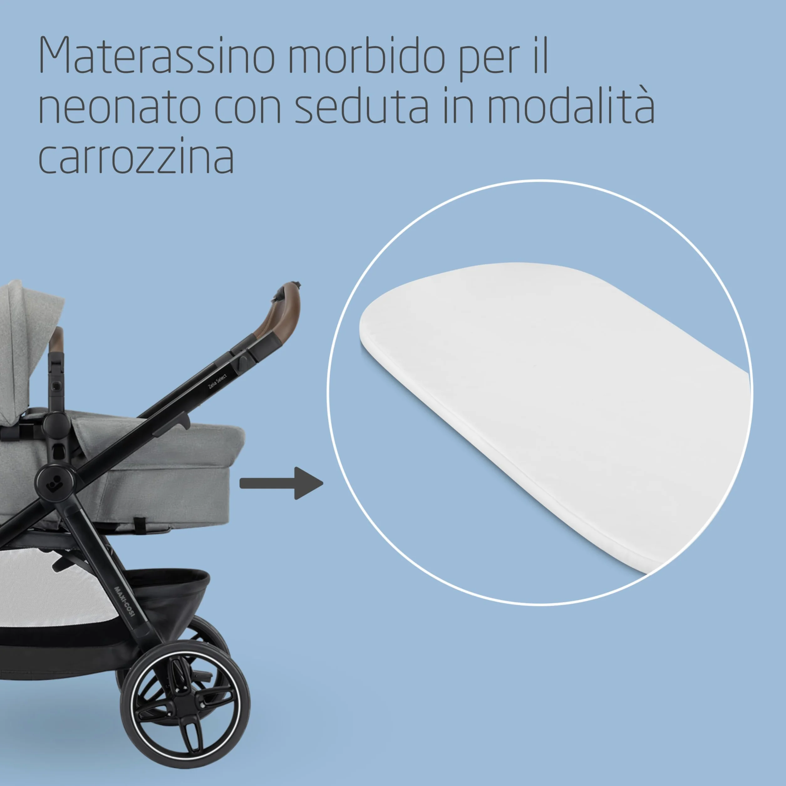 Maxi Cosi Zelia Select Trio Passeggino Trio 0-4 anni 0-22 kg CabrioFix S i-Size Grigio