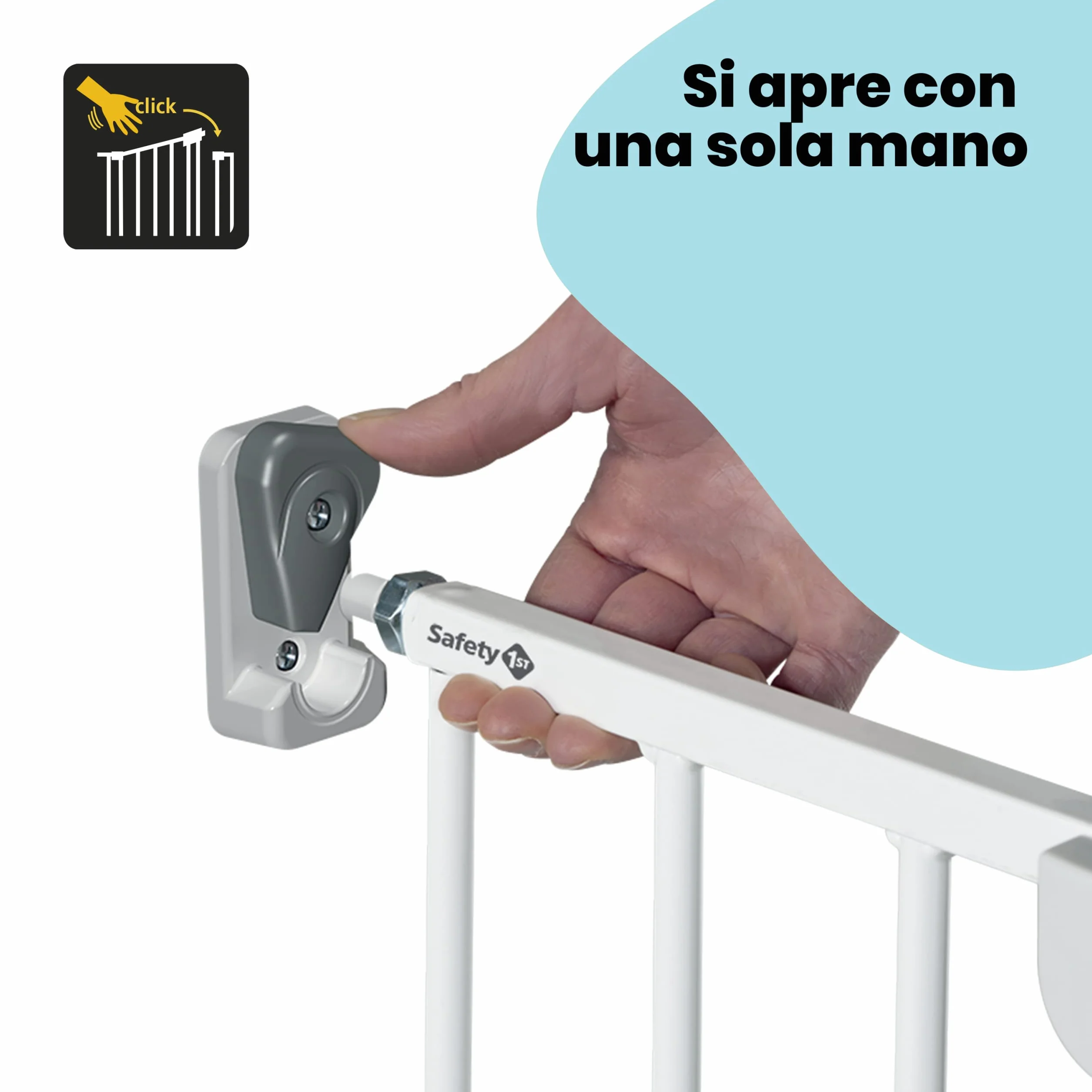 Safety 1st Cancelletto di Sicurezza Estensibile per scale e porte 62-102 cm Bianco