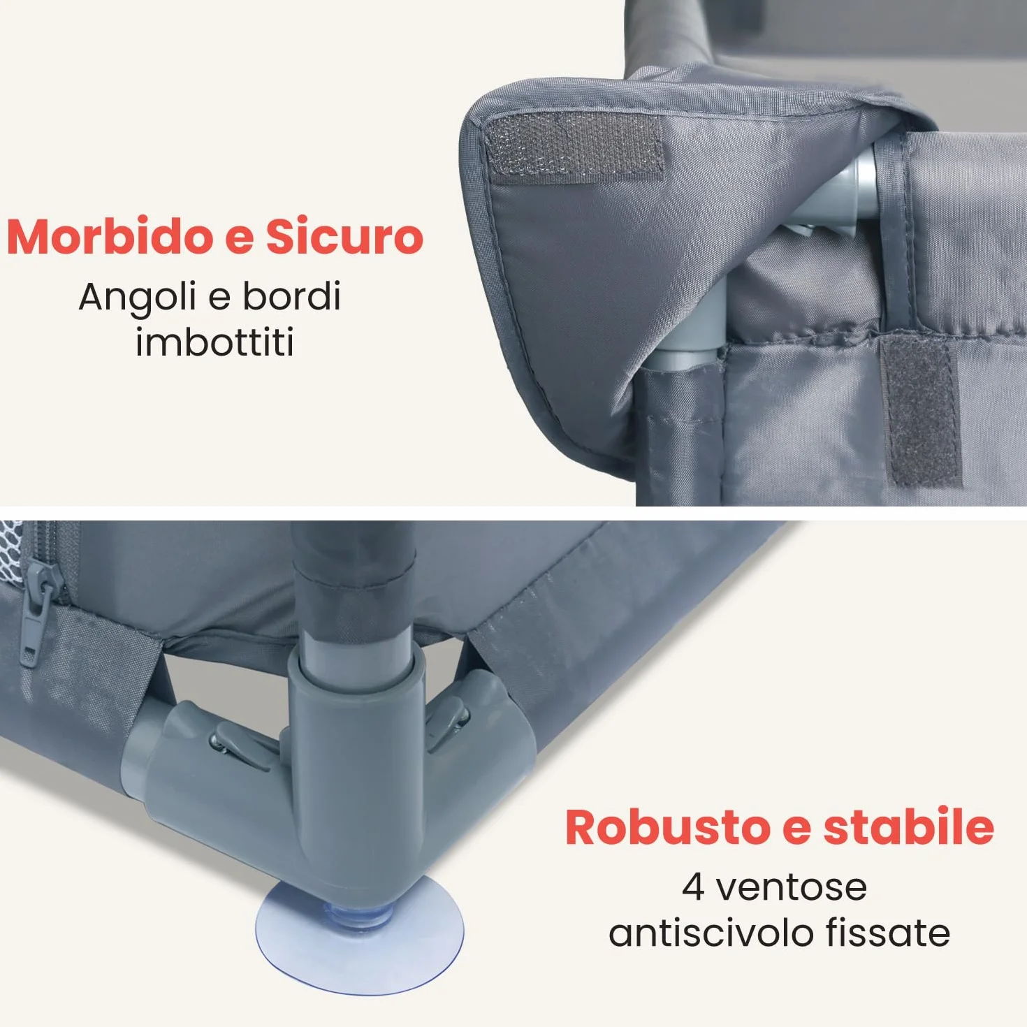 Box Bambini – Incluso Tappeto da Gioco Double-Face - Recinto per Bambini con 50 Palline – 180 x 150 cm – Box Neonato Per Uso Interno ed Esterno – Box per Bambini (Grigio, 180x150cm)