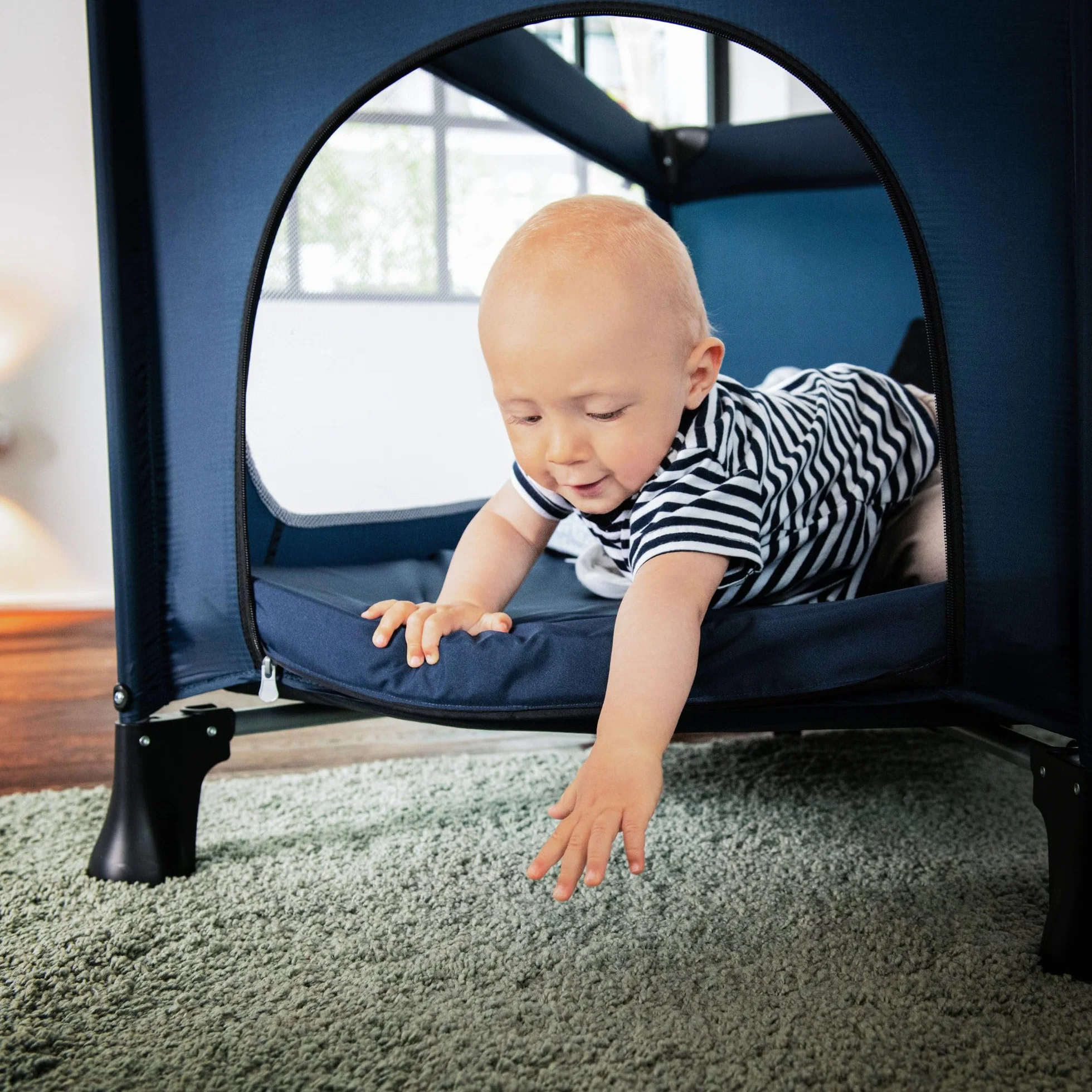 Hauck Lettino da Viaggio Dream N Play Plus 60x120cm Culla Neonato 15kg Navy Aqua