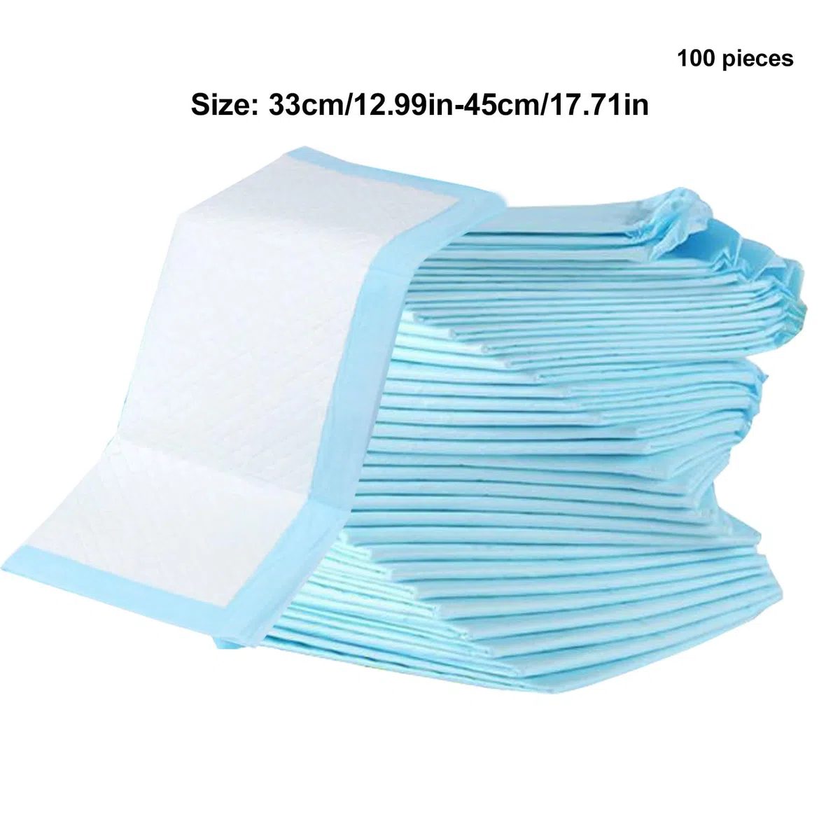Fasciatoio, fodere per fasciatoio, lenzuola usa e getta per pannolini | 100 sottopiedi impermeabili 33 x 45,7 cm, assorbenti per bambini, protezione anziani, addestramento del cane, uso della culla
