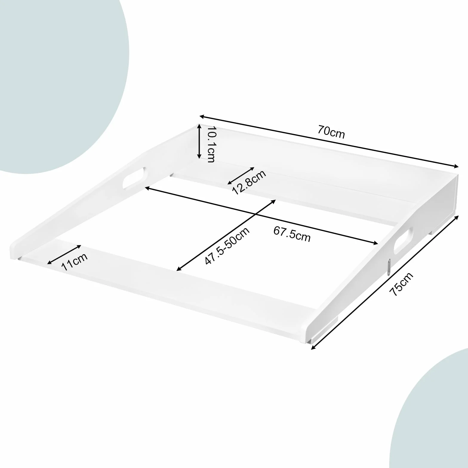 WOLTU Fasciatoio per Cassettiera in MDF 70x75x10 cm Bianco