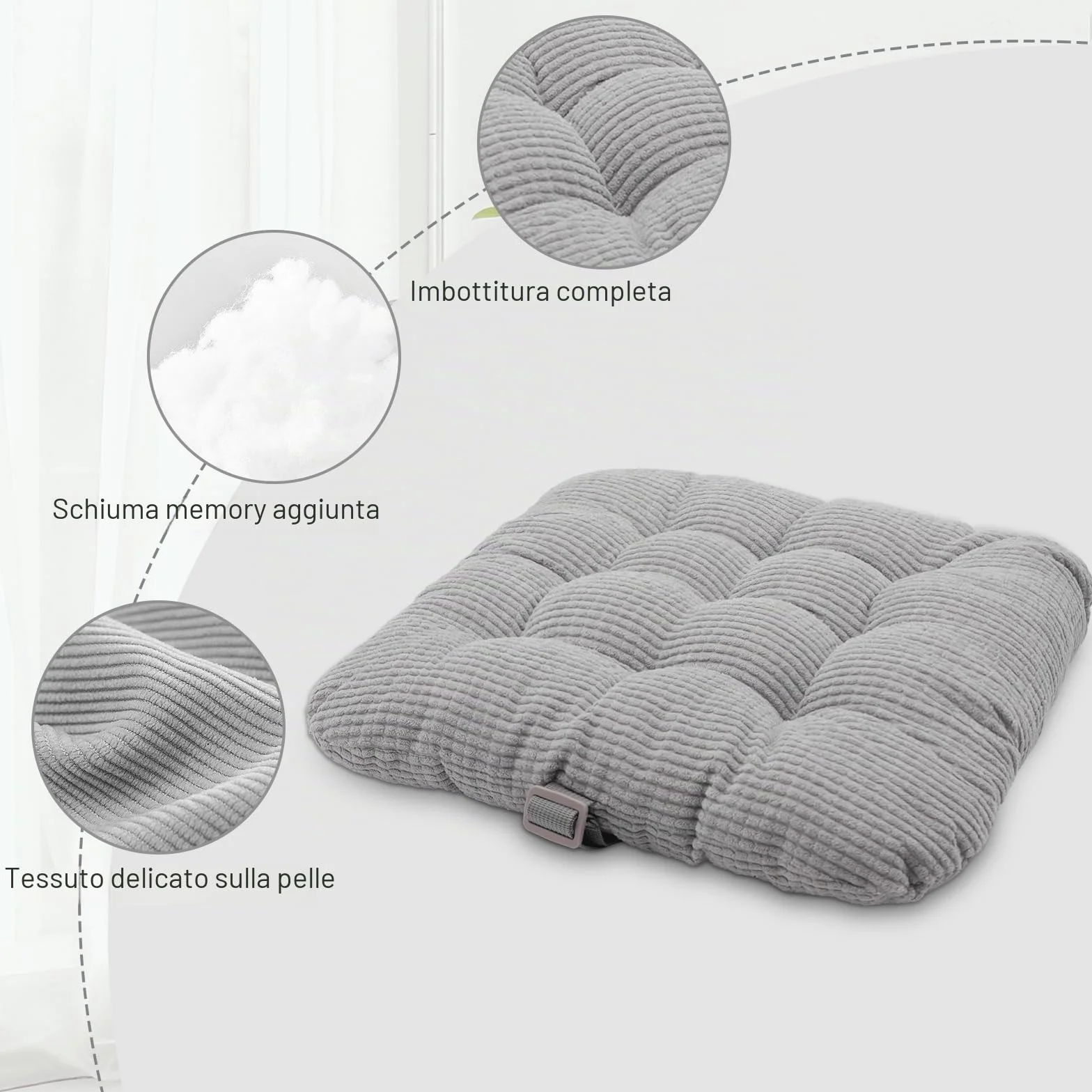 Booster sedile per bambini 2Pcs cuscino velluto a coste PU impermeabile antiscivolo