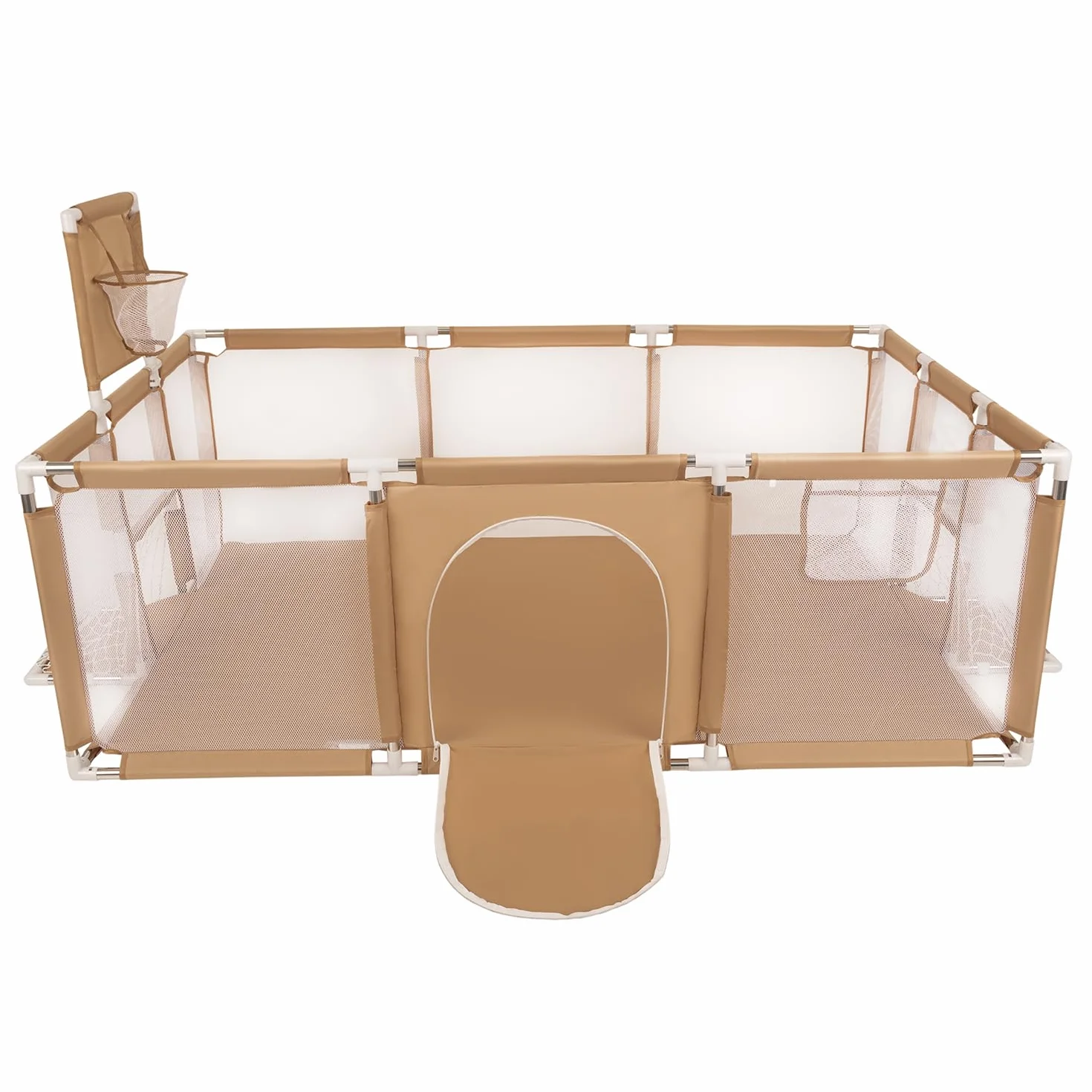 Selonis Recinto Per Bambini Con 900 Palline 6 Cm, Playground Box, Beige: Giallo/Verde/Blu/Rosso/Arancione