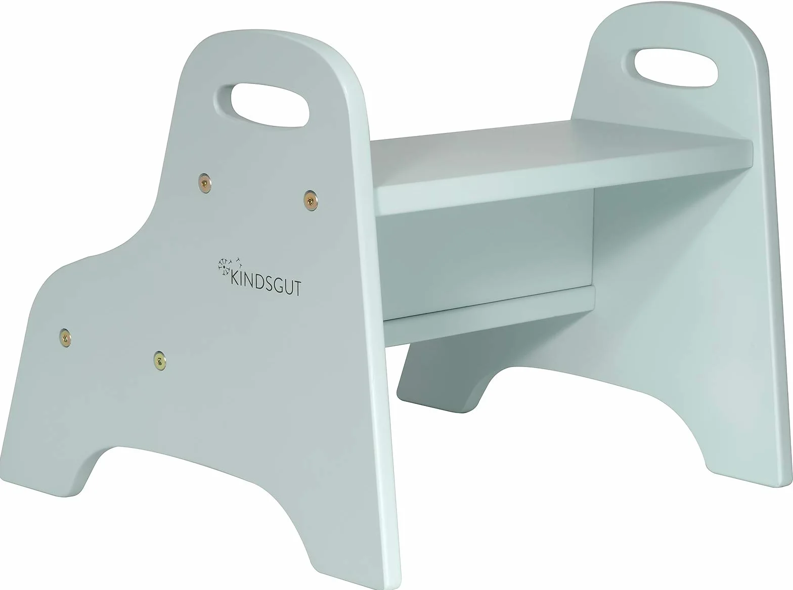 Kindsgut Scaletta in legno sgabello 2 gradini bambini acquamarina