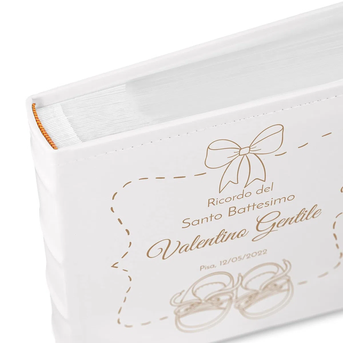 Maverton Album Fotografico - Copertina in Pelle Sintetica Personalizzata con Stampa - 100 Pagine con Tasche - 200 foto 10x15cm - regali neonato, regali bambini