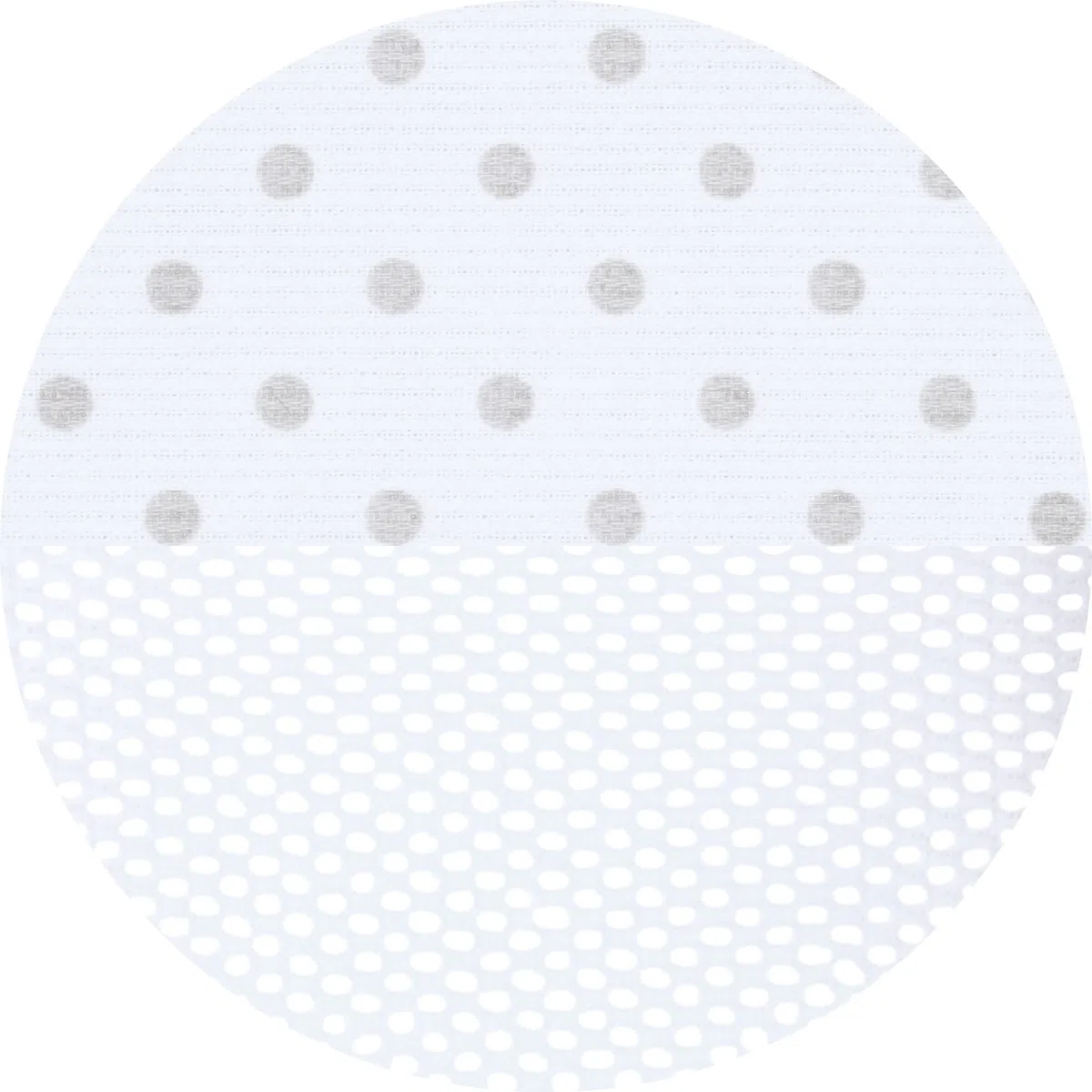 babybay Paracolpi a rete per modello Boxspring XXL, bianco a pois grigio perla