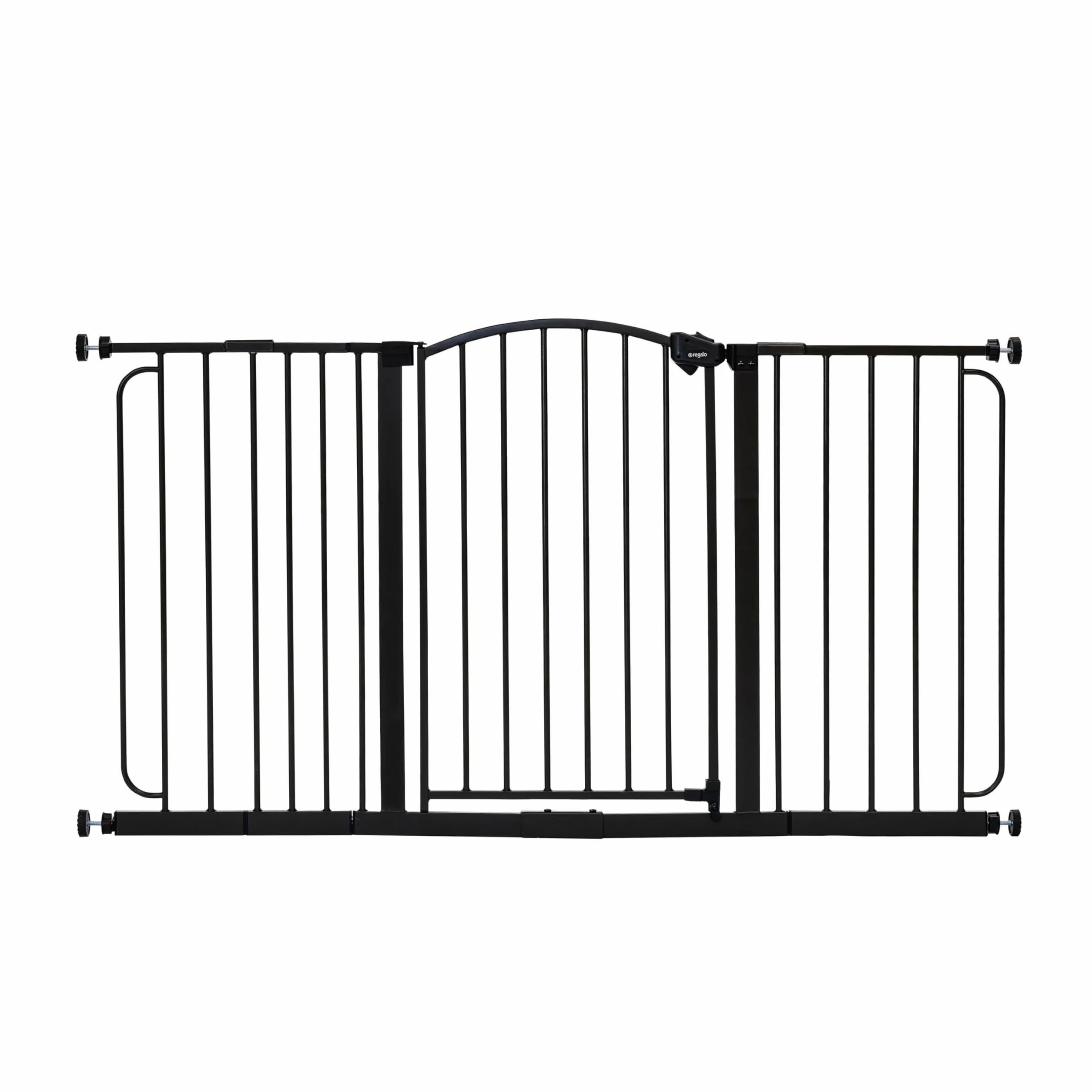 Regalo Safety Super Wide Arched Baby Gate for Hallways, Doorways & Stairs, Fits Openings 75-150cm, Pressure Mounted, Bronze