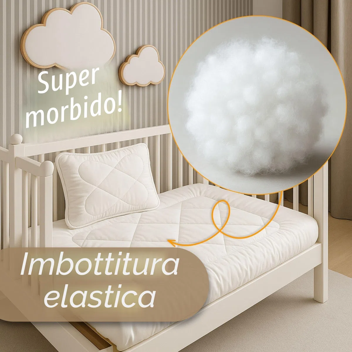 Totsy Baby Piumone culla e lettino 100x135 cm - Trapunta in microfibra morbida e traspirante Ideale per neonati e bambini Adatto per lettino con sbarre e culla certificazione Oeko-Tex 100 x 135