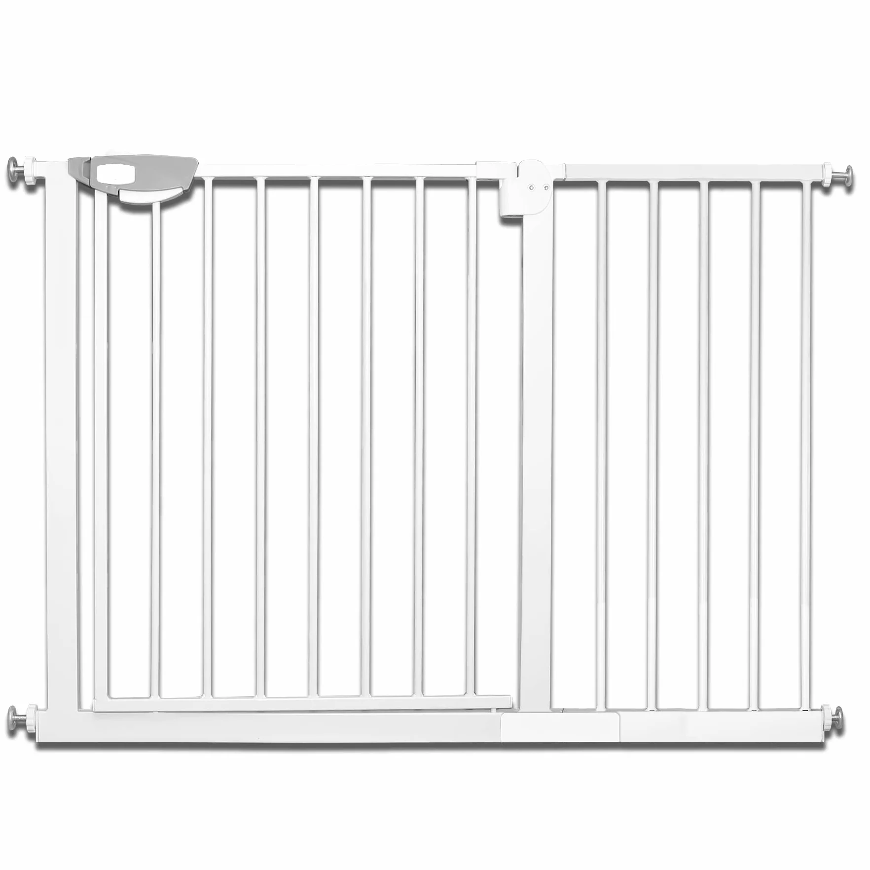Cancelletto di Sicurezza per Bambini e Animali, Barriera Protezione Porta per Cani, Senza Trapano, Bianco 105-115cm