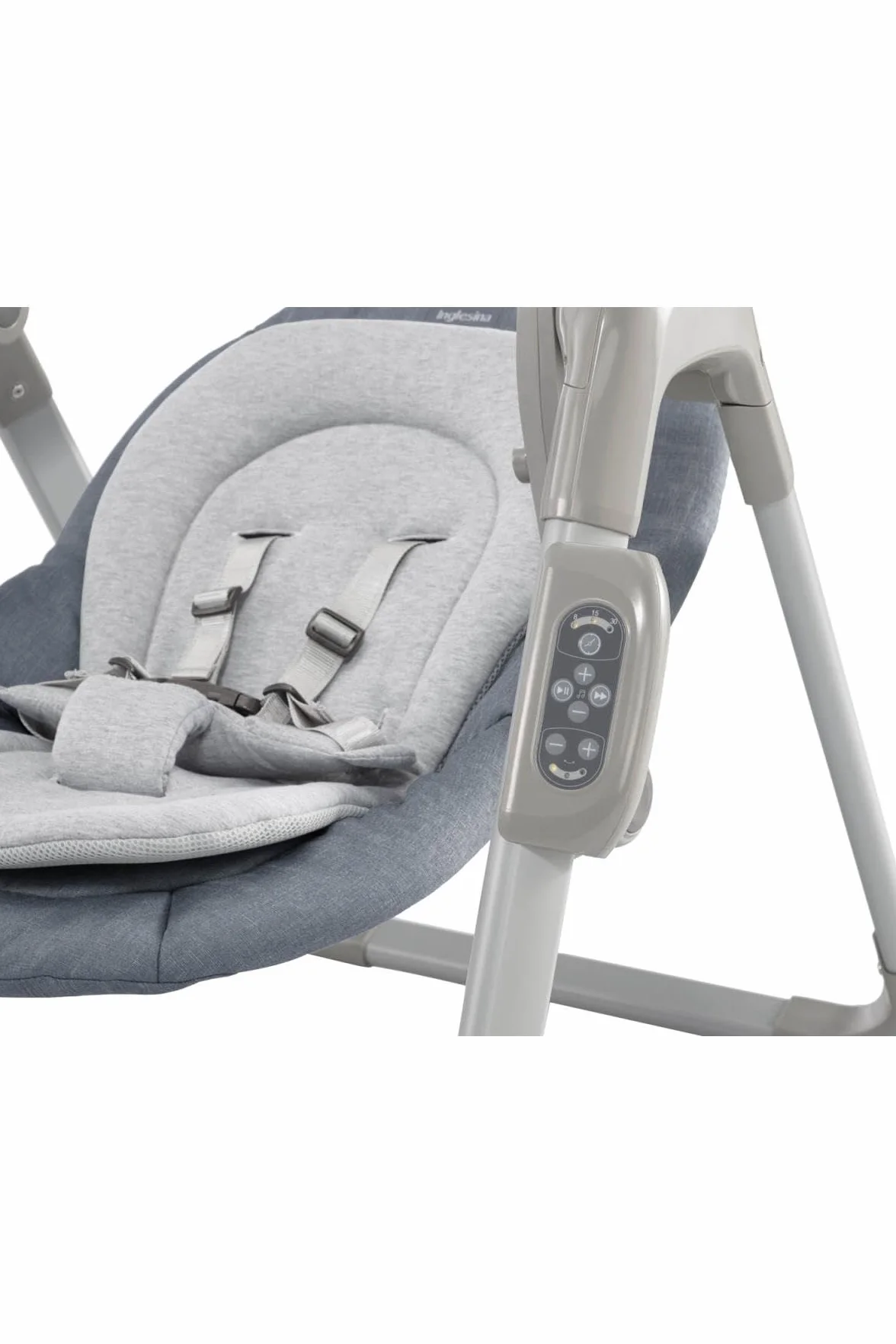 Inglesina Wave Altalena, Pepper, Dondolo con Regolazione per il Comfort, 12 Melodie, Stimolazione Sensoriale, Connettività per Musica da Telefono