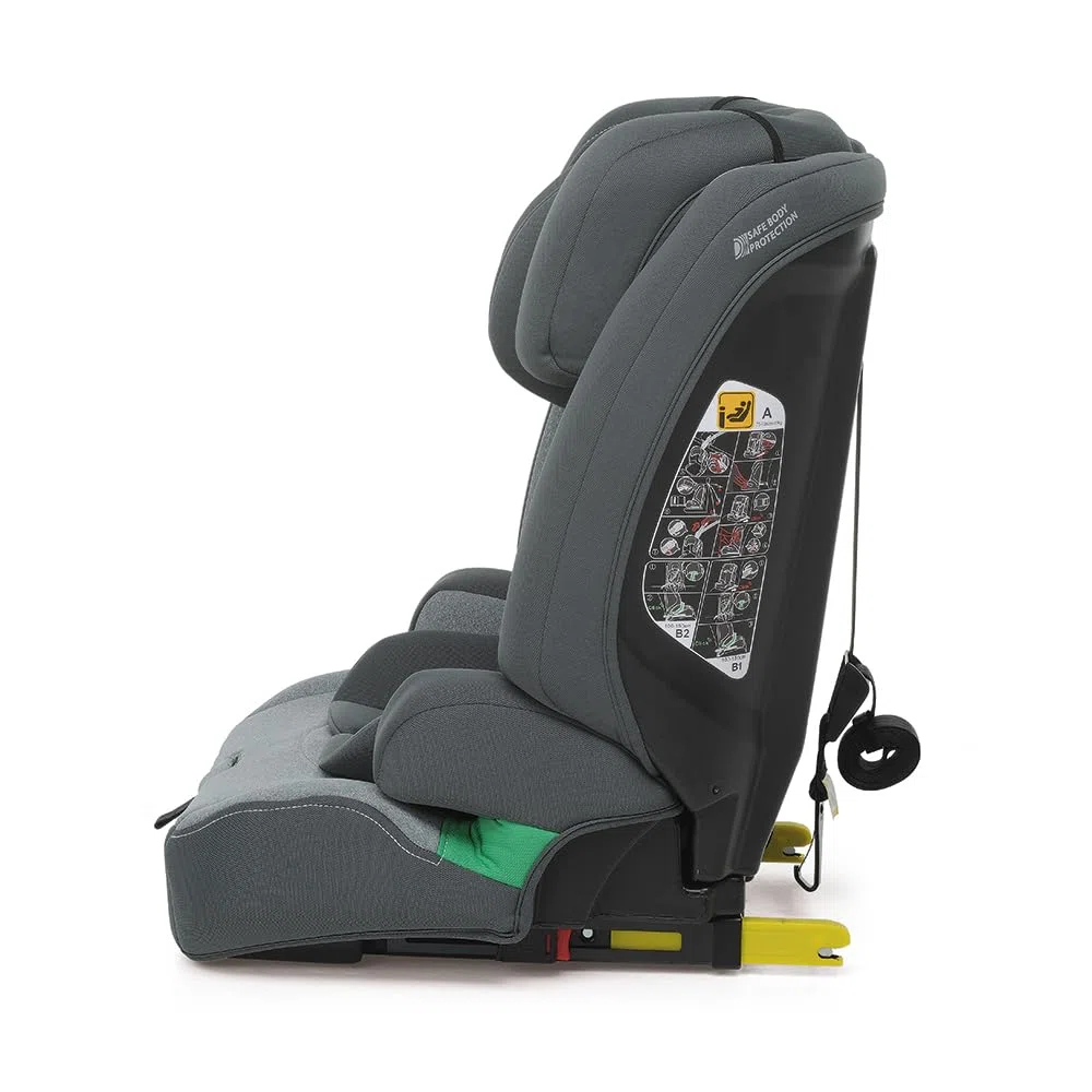 Foppapedretti Seggiolino Auto Street I-Size, per bambini da 76 a 150 cm di altezza, 15mesi-12 anni, conforme ECE R129, Fissaggio a 3 punti, Safe Body Protection, Protezione Impatti Laterali, Silver