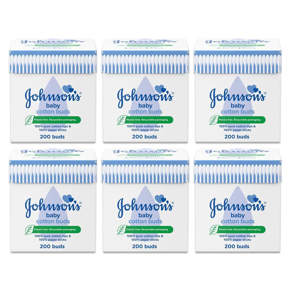 Johnson's Bastoncini Di Cotone (200) (Confezione da 6)