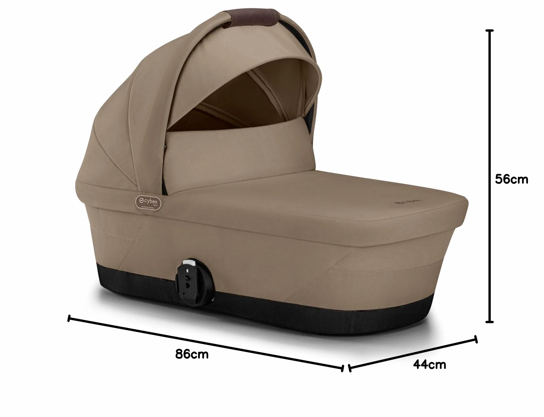 CYBEX Navicella per culla Gold GAZELLE S, dalla nascita a circa 6 mesi (max. 9 kg), per CYBEX Gazelle S ed e-Gazelle S, beige mandorla