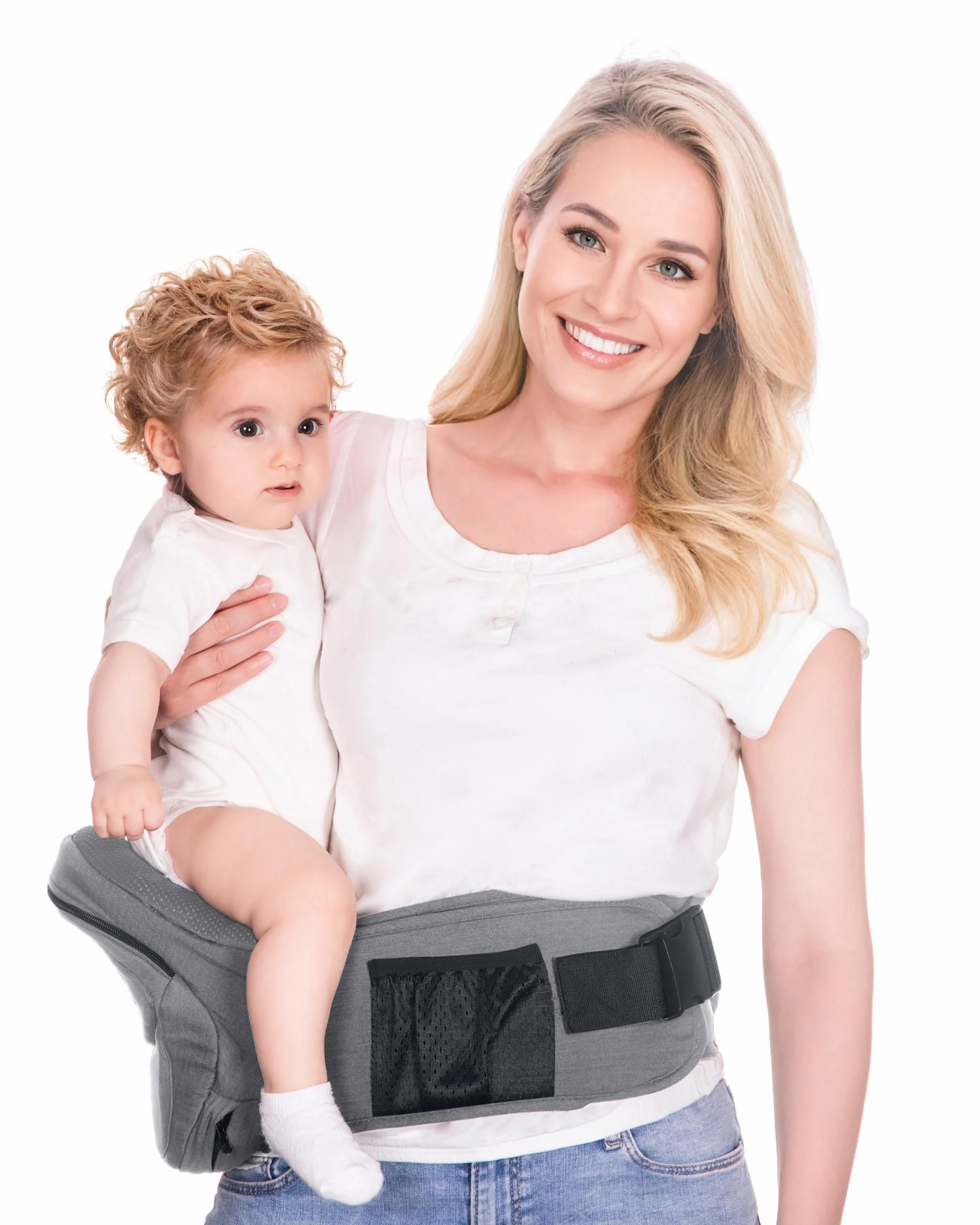 Marsupio Neonato 0-36 Mesi con Estensibile - Vincitore Premio Mom's Choice, Certificato Sicurezza Marsupio per Bambini, Ergonomico per Neonati 3-20 kg (Grigio)