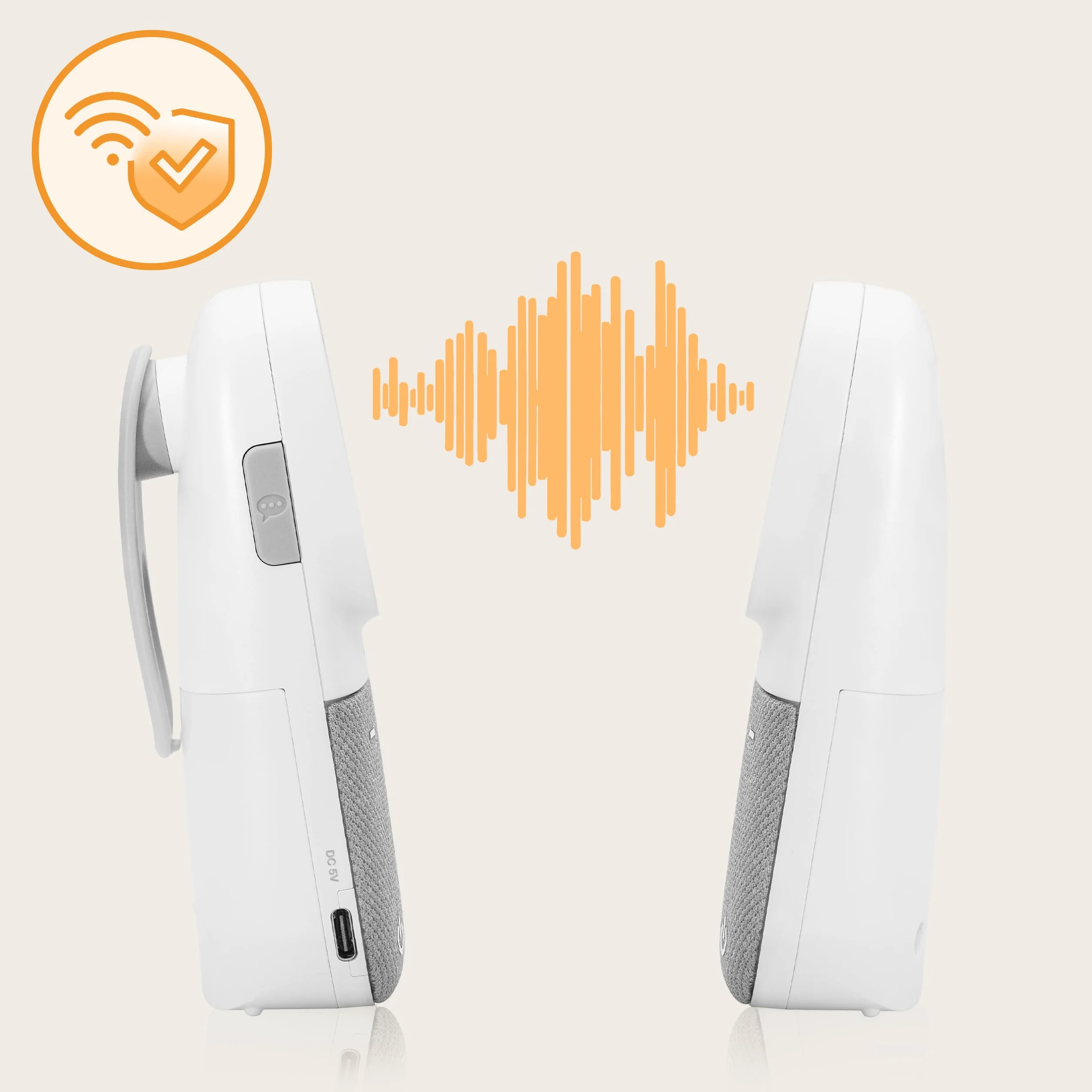 Lionelo Babyline 2.3 Baby Monitor z mikrofonem audio, światłem nocnym, zasięg 400 m, LCD, niania elektroniczna