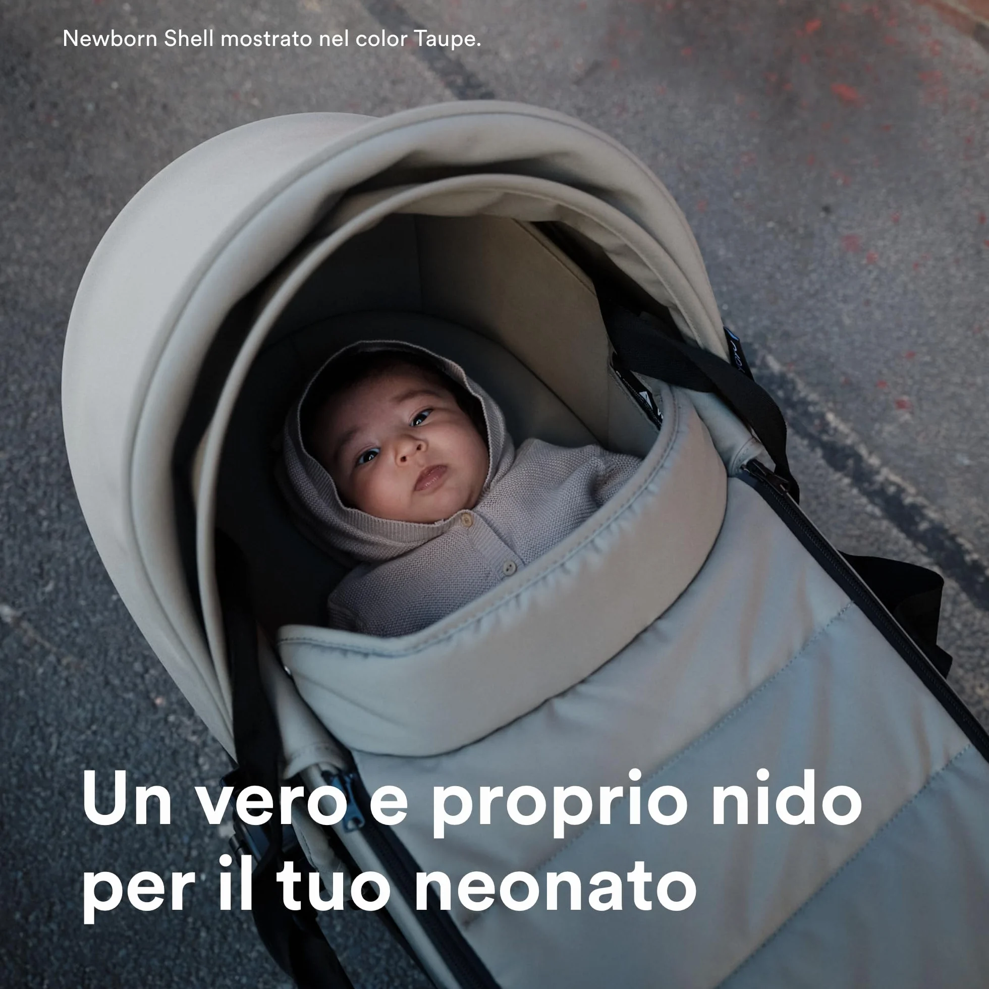 Stokke YOYO Newborn Shell, Olive - Per neonati fino a 6 mesi o fino a 9 kg - Include guscio semirigido, materasso doppio e coprigambe - Necessario telaio YOYO (venduto separatamente)