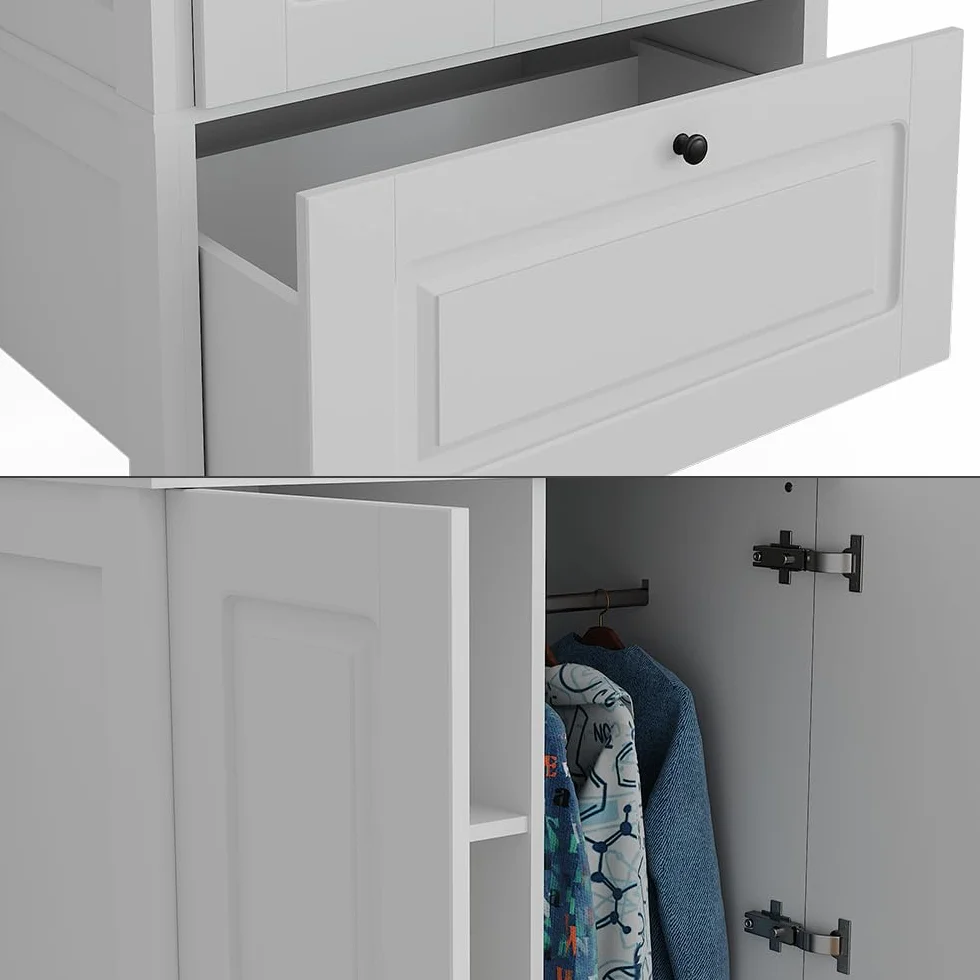 VitaliSpa Guardaroba per bambini Ajaton Bianco 83.3 x 187 cm