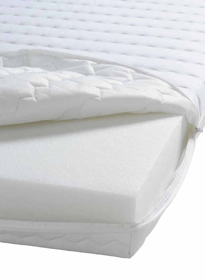 Foppapedretti Materasso per bambini Climatic, Antiacaro, Antibatterico, Antisoffoco, Traspirante, in Fibra Anallergica, Sfoderabile e Lavabile, certificato OEKO-TEX Standard 100, 124x63x12 cm, Bianco