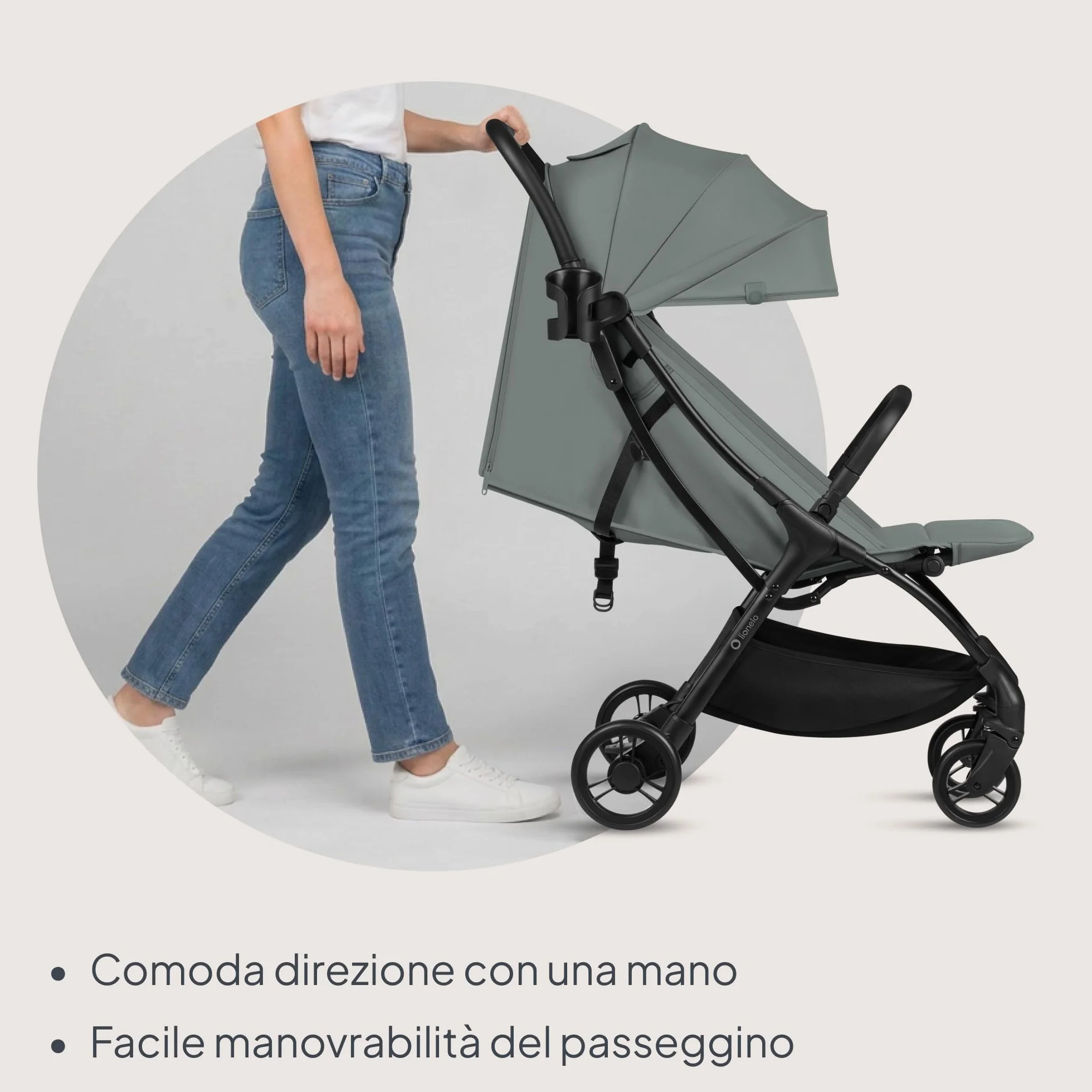 Lionelo AGIA Passeggino Compatto Leggero 22 kg 4 anni Pieghevole