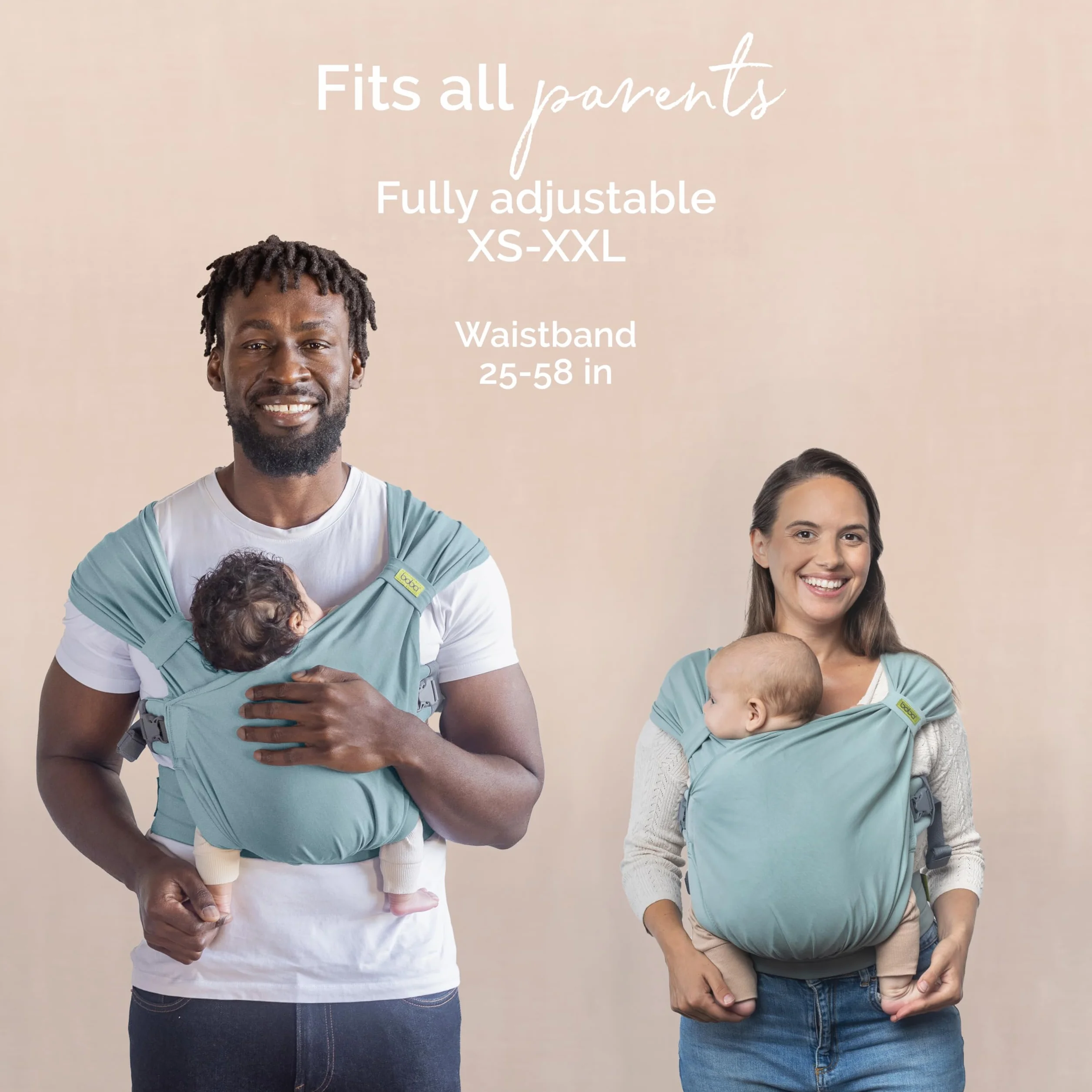 Boba Bliss Fascia Porta Bebe - Marsupio Neonato o Bambino 2 in 1 - Fascia Neonato Senza Nodi - Ideale per la Salute dei Fianchi - Marsupio Bambino Soffice ed Ergonomica - 3,2 a 16 Chili
