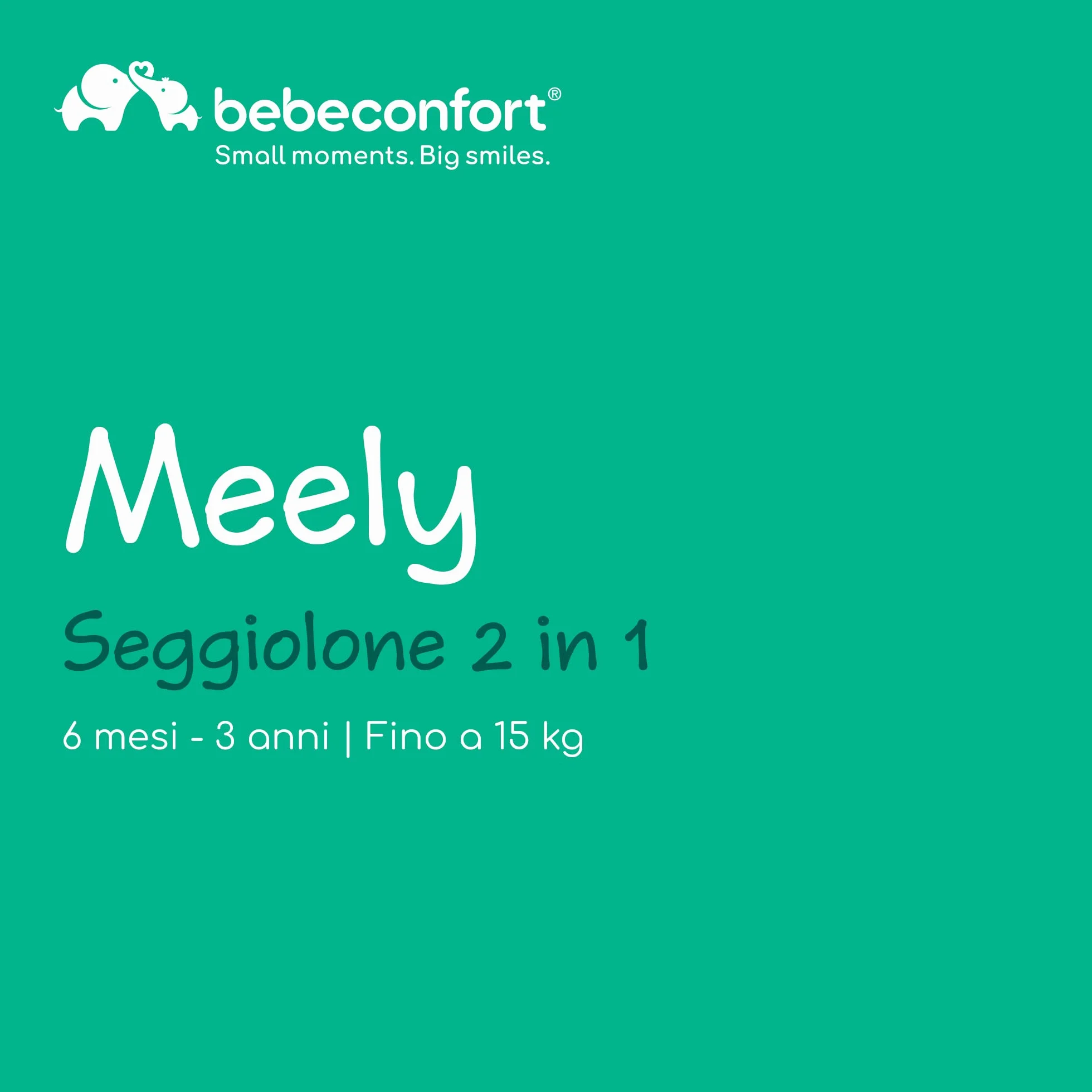 Bebeconfort Meely Seggiolone Pappa Portatile 2 in 1 Convertibile in Sedia Bambini, Seggiolone Evolutivo 6 Mesi-3 Anni, Leggero 3,3 kg, Cintura a 5 Punti, Dark Grey