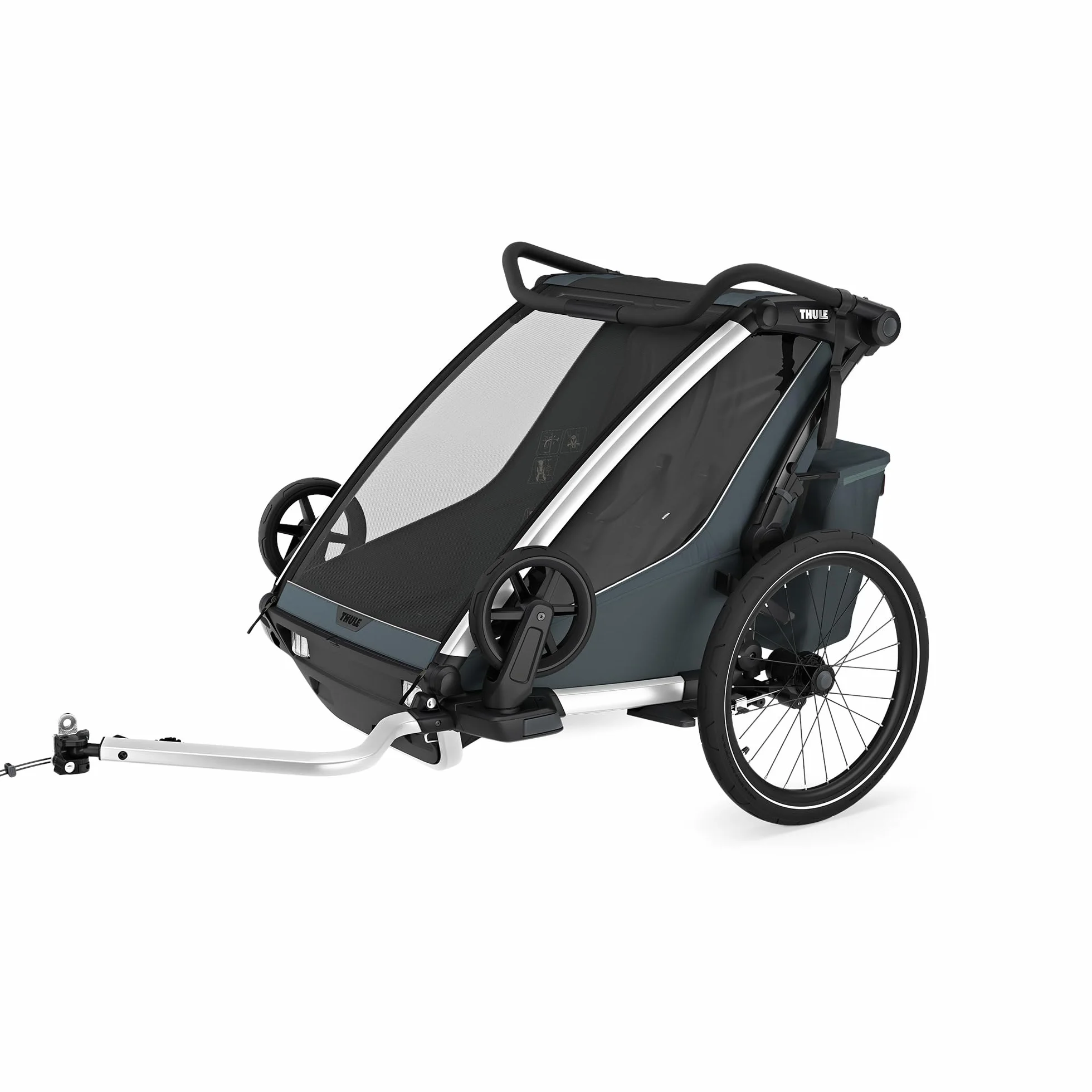 Thule Chariot Cross 2 Rimorchio Multisportivo Da Bici Dark Slate Double