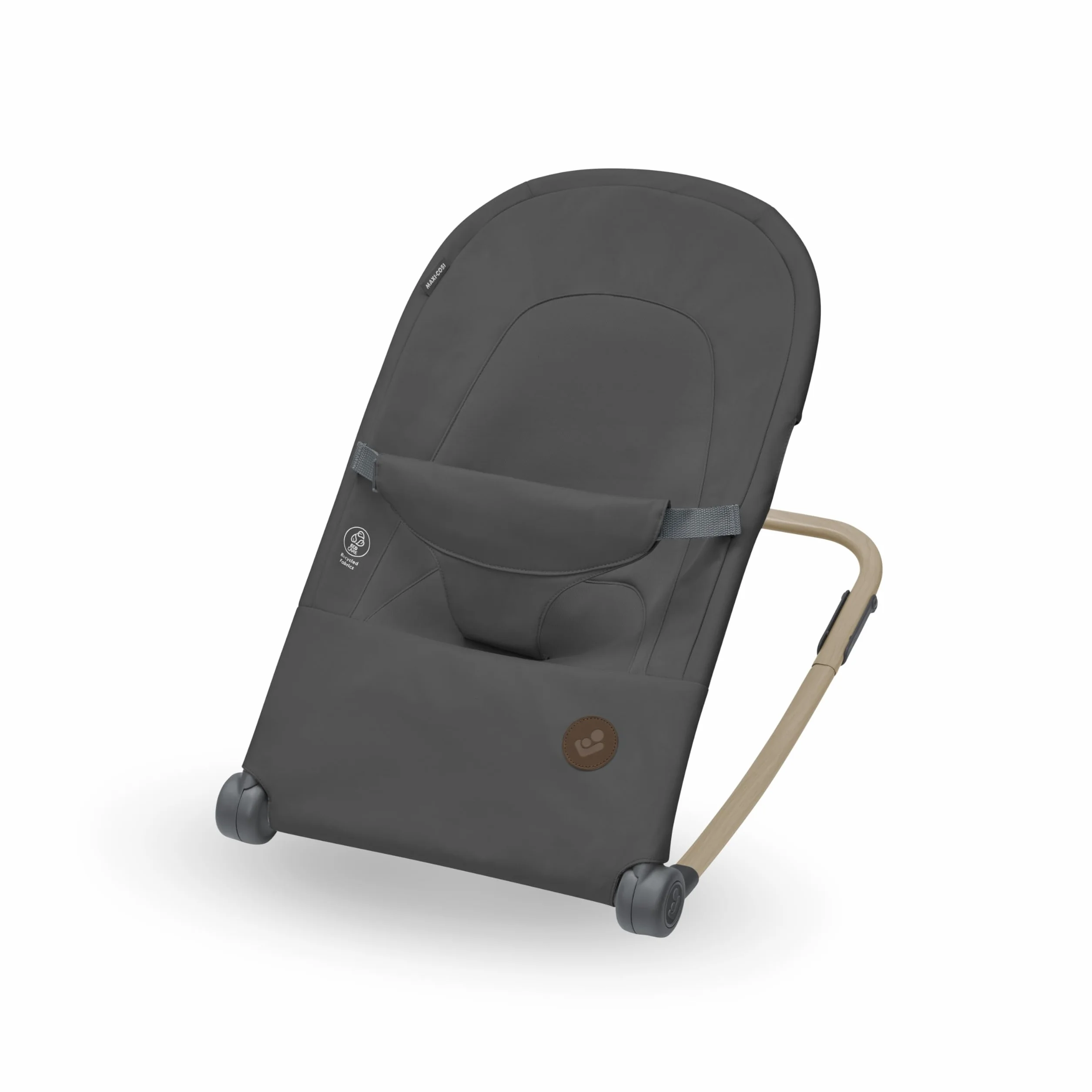 Maxi-Cosi Loa Sdraietta neonato, sdraietta ergonomica a dondolo, 2 posizioni reclinate, ultracompatta e leggera, in tessuto 100% riciclato, Da 0 a 2 anni, 0-12 kg, Beyond Graphite
