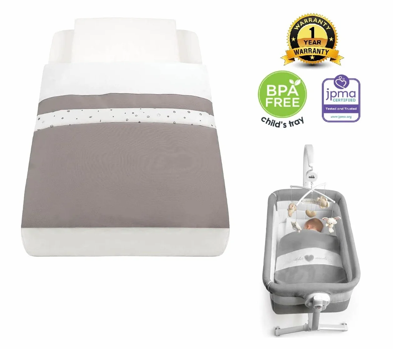 CAM Il Mondo del Bambino - art.926/T140 - Kit Tessile per culla Cullami - ideale dalla nascita - STELLINE