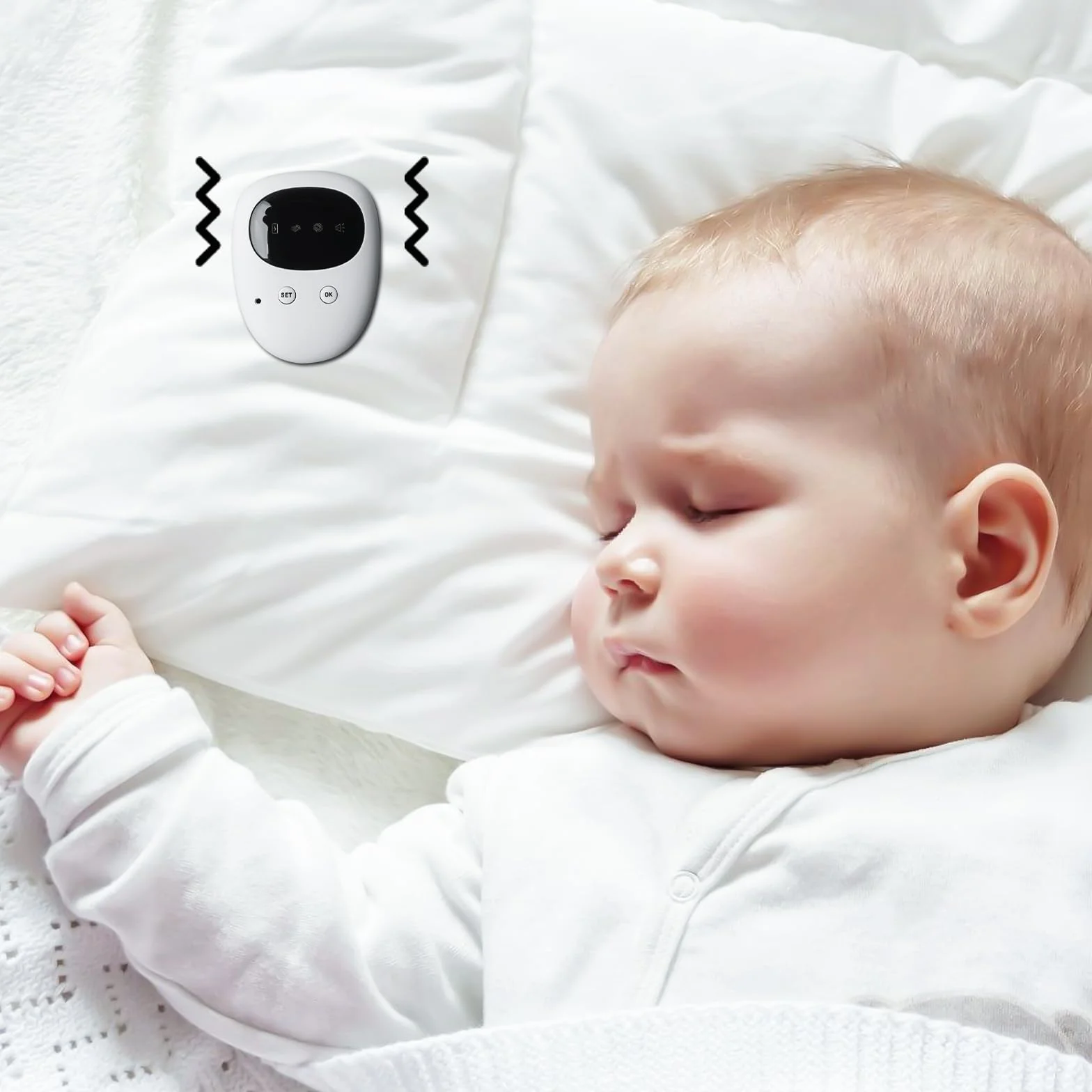 Allarme senza fili per bagnarsi sul letto, allarme wireless con ricevitore e trasmettitore a clip, allarme wireless per bagnarsi sul letto, ricaricabile USB per ragazzi Grils bambini vasino per la