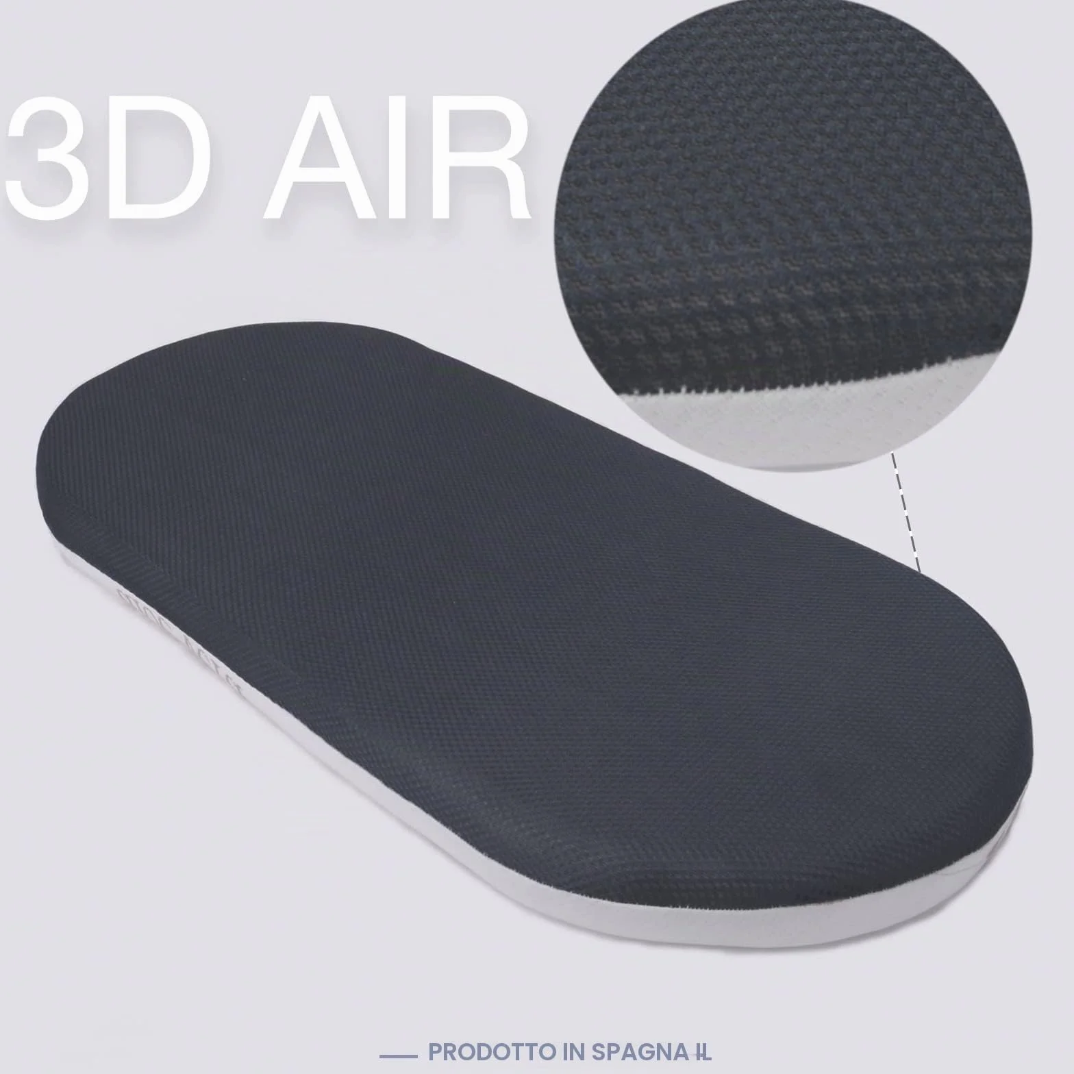PEKITAS Materasso ovale universale 75 x 33 cm Navicella passeggino Moises altezza 5 cm doppio lato traspirante fodera lavabile