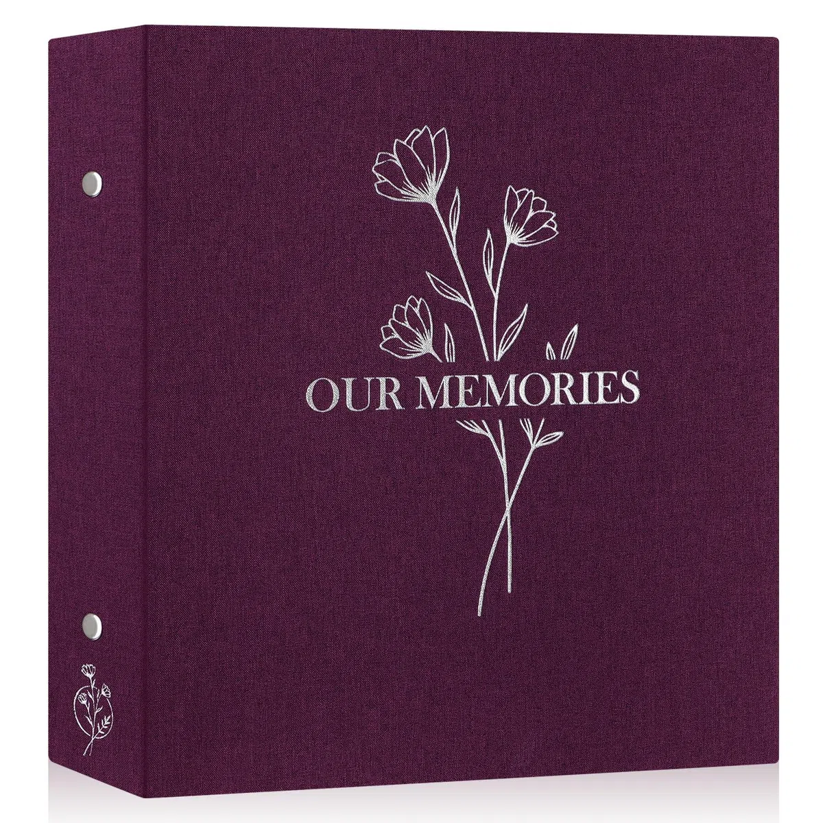 Lanpn Lino Album Fotografico 10x15 1000 Tasche, OUR MEMORIES Grande Biancheria Album Foto Portafoto Verticale Orizzontali Tascabile Tasca (Viola)