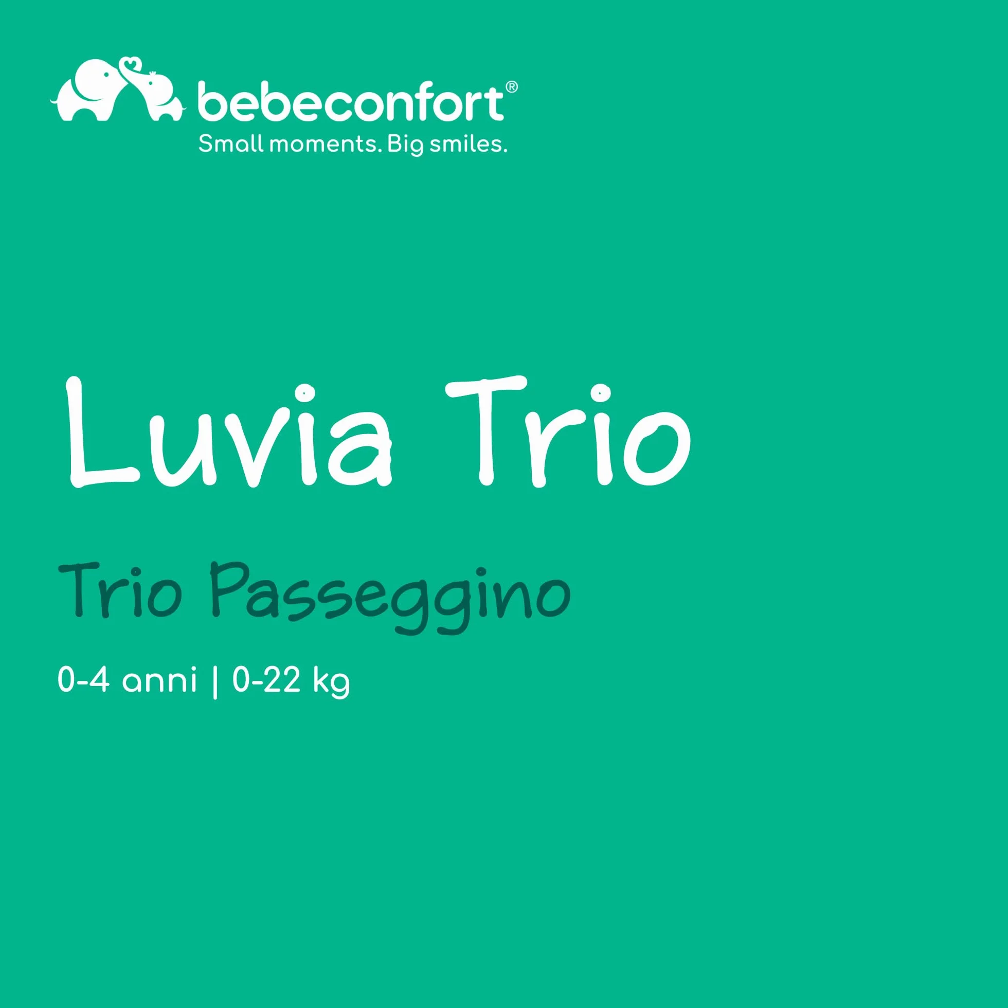 Bebeconfort Luvia Trio Passeggino 3 in 1 0-4 anni 0-22 kg Mineral Graphite
