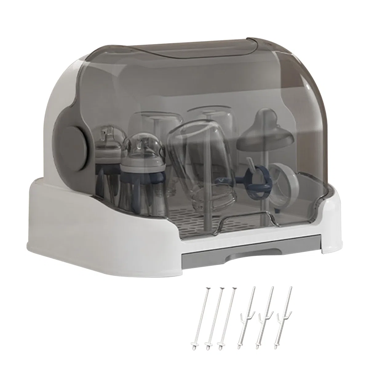 Porta Biberon - Organizzatore Biberon Grande con Coperchio | Risparmio Spazio per Cucina Camera da Letto Dispensa Fasciatoio Genitori